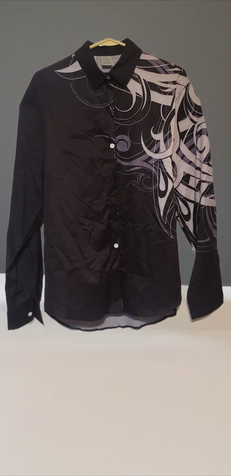 Mens Shirts Fashion Trend Printing Loose Fitting Long Sleeved Simple Comfortable - Image 1