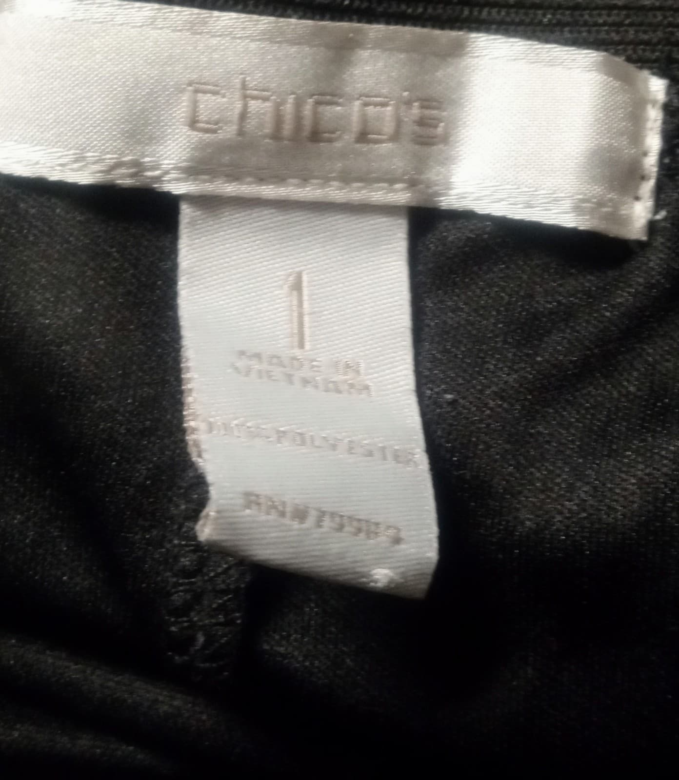 Chicos Pleated Maxi Skirt Black White Sheer Elastic Waist sz 1 M Lined - Thumbnail 3