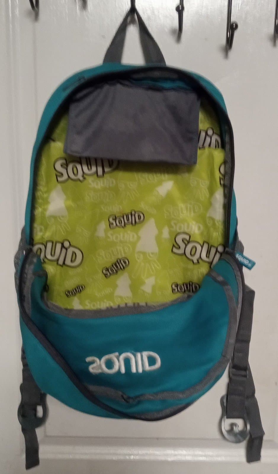 Squid Green Color Kids Backpack - Thumbnail 4