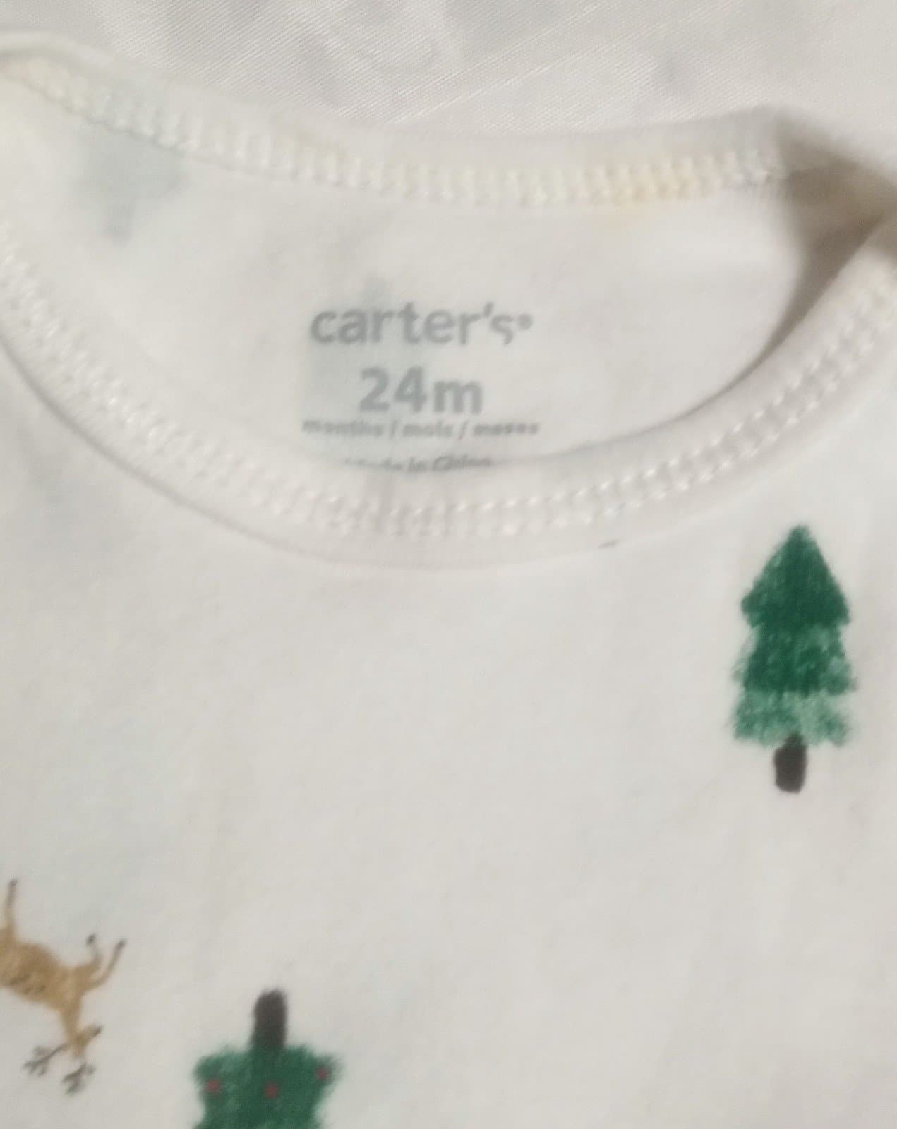 Carter's Christmas Onesie. 24 months - Thumbnail 2