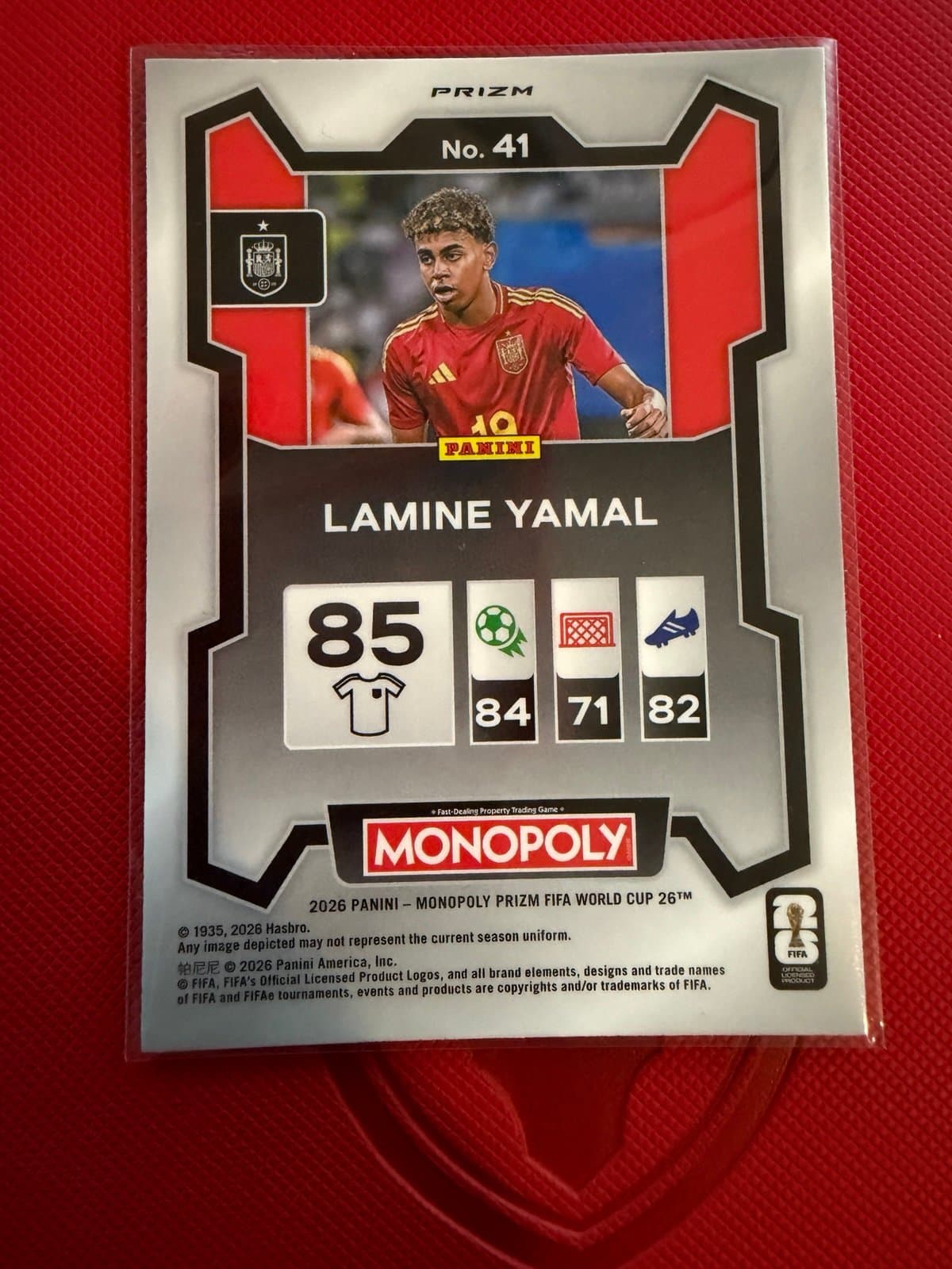 Lamine Yamal 2026 Panini Prizm Monopoly FIFA World Cup #41 Green Wave - Thumbnail 6