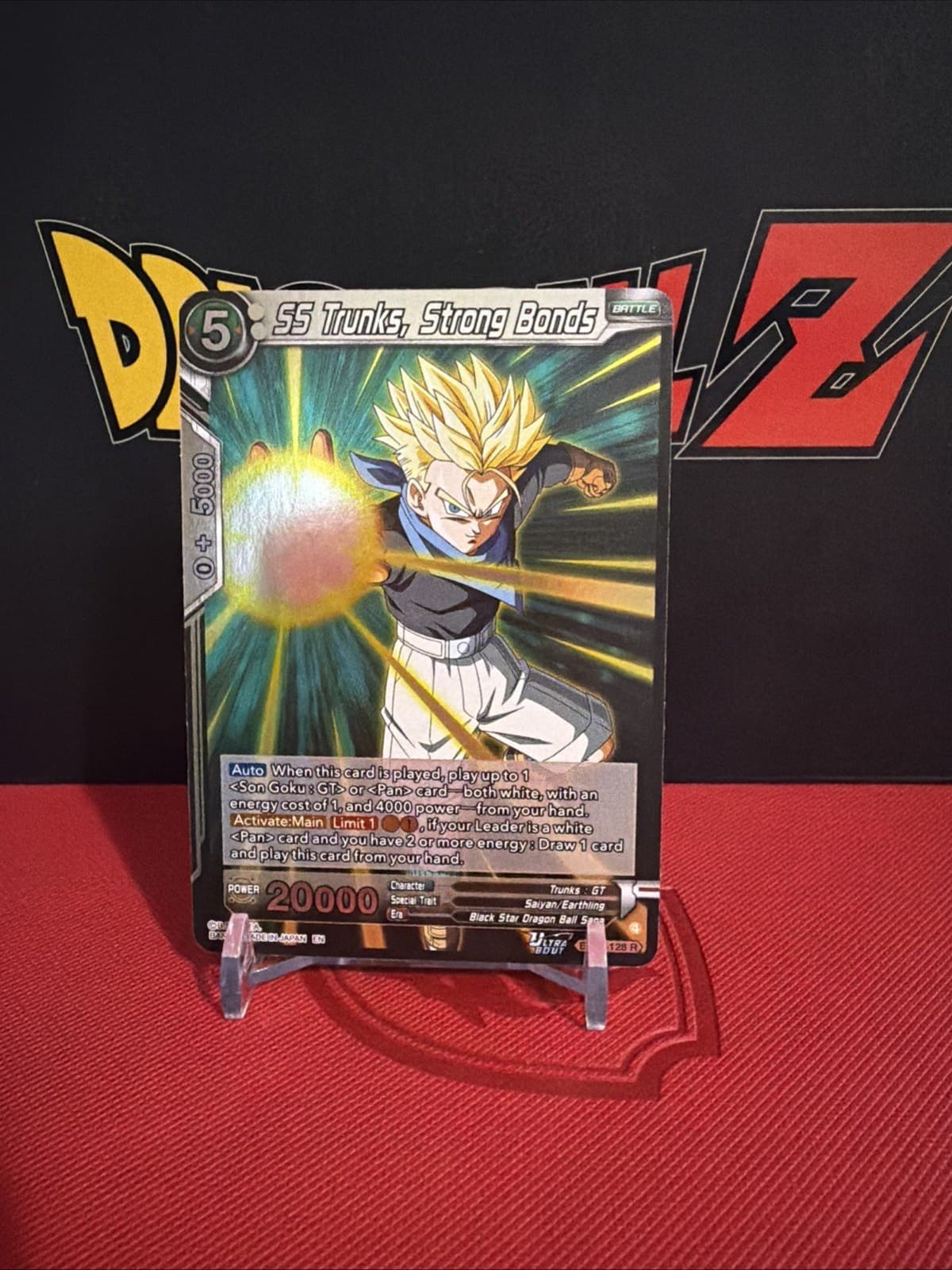 SS Trunks, Strong Bonds BT30-128 Rare Foil Dragon Ball Three Glorious Fighters - Image 1