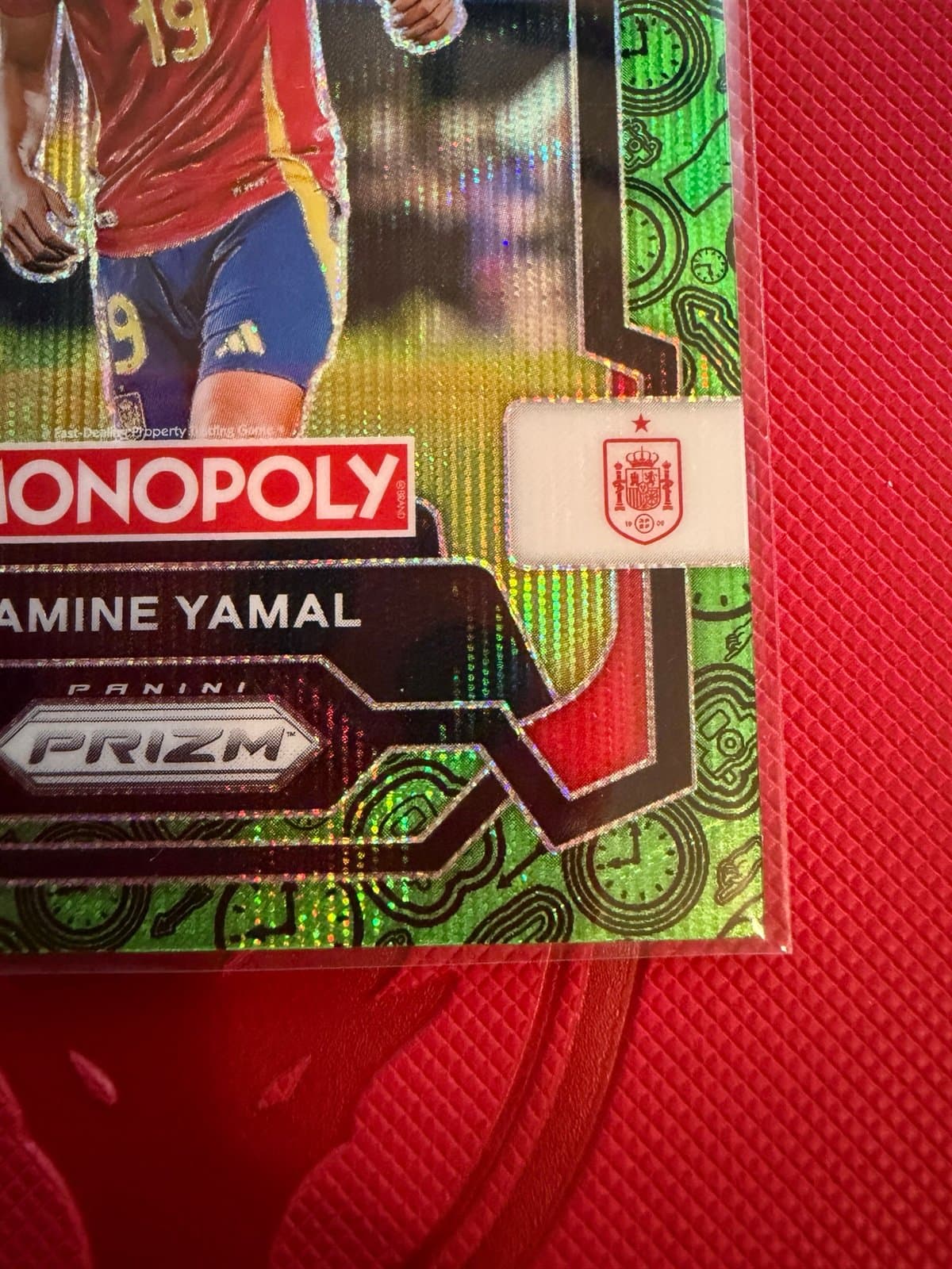 Lamine Yamal 2026 Panini Prizm Monopoly FIFA World Cup #41 Green Wave - Thumbnail 3