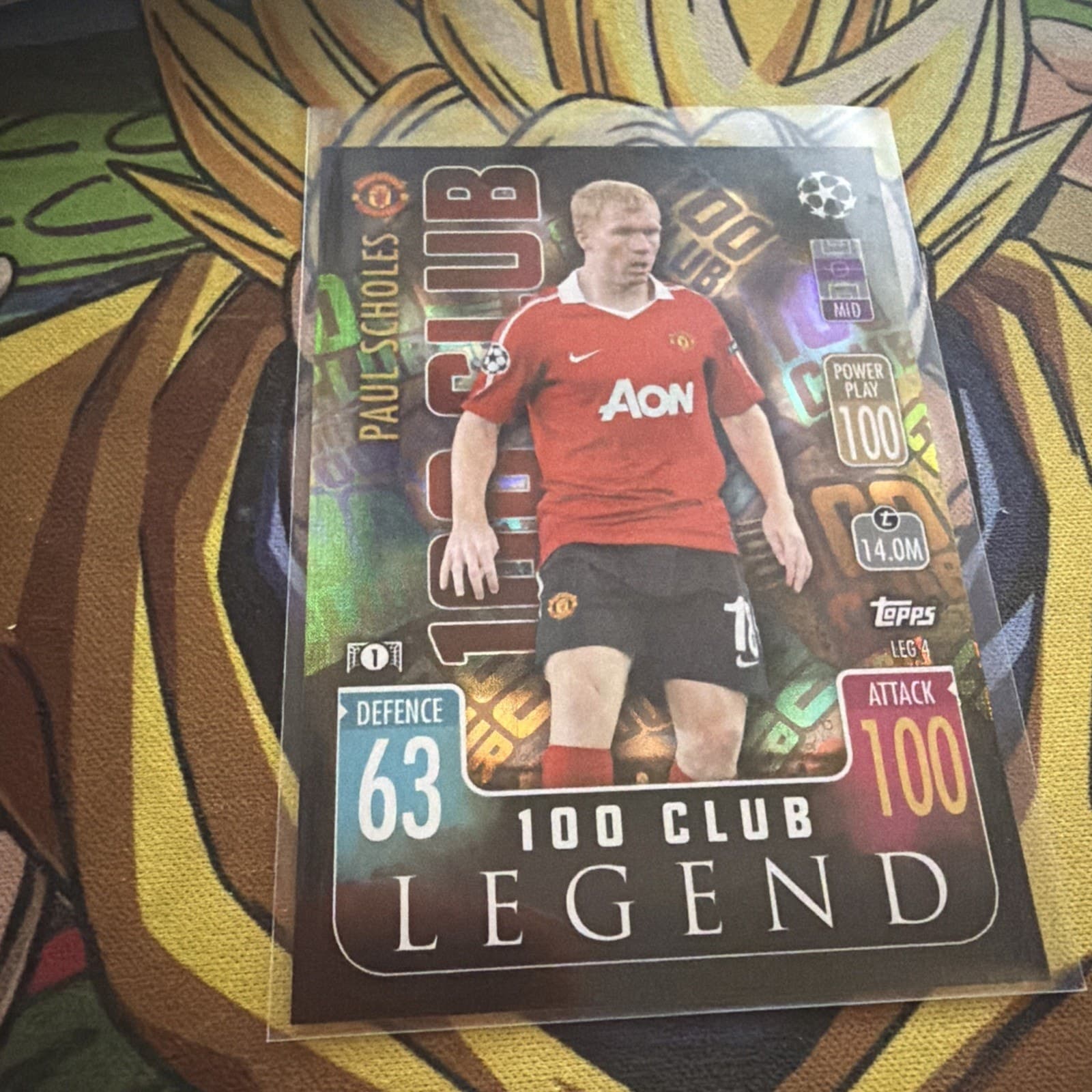 2021-22 Topps Match Attax UCL Extra - 100 Club Legend Paul Scholes #LEG 4 - Image 1