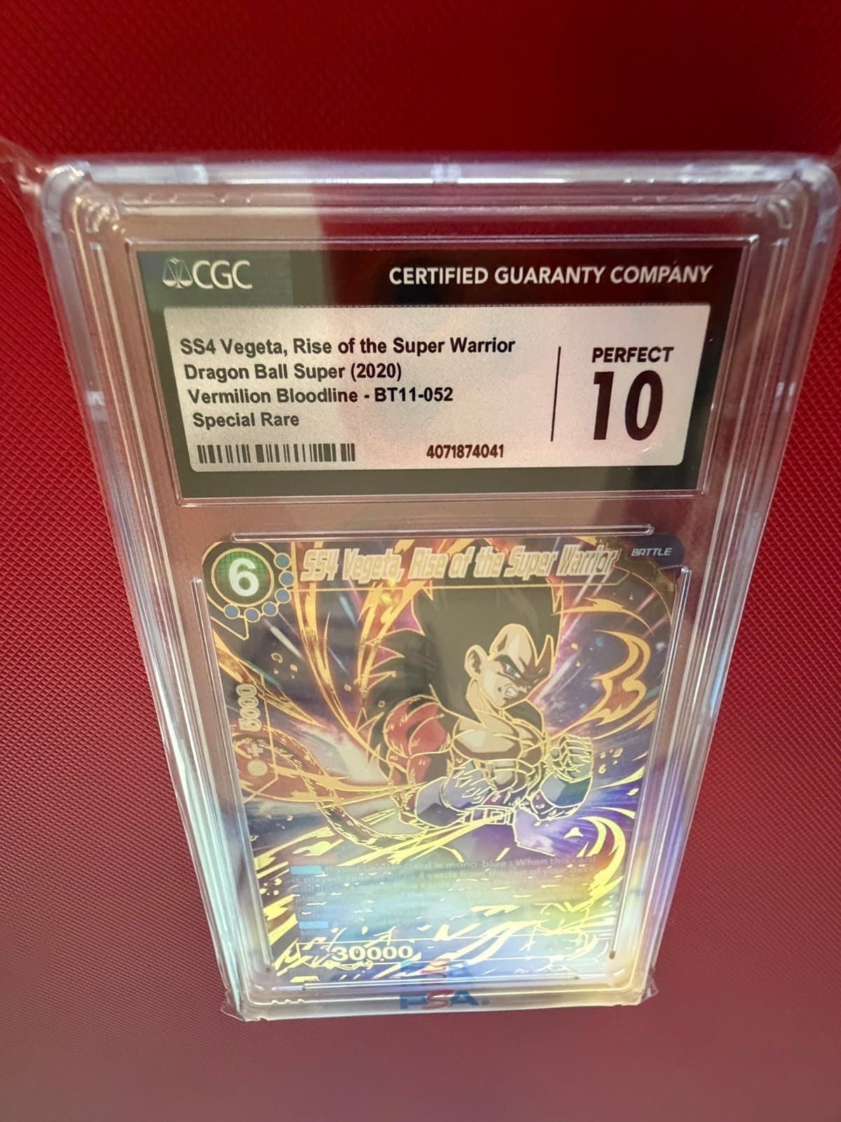 SS4 Vegeta, Rise Of The Super Warrior DBS (2020) Vermillion Bloodline SPR CGC 10 - Image 1