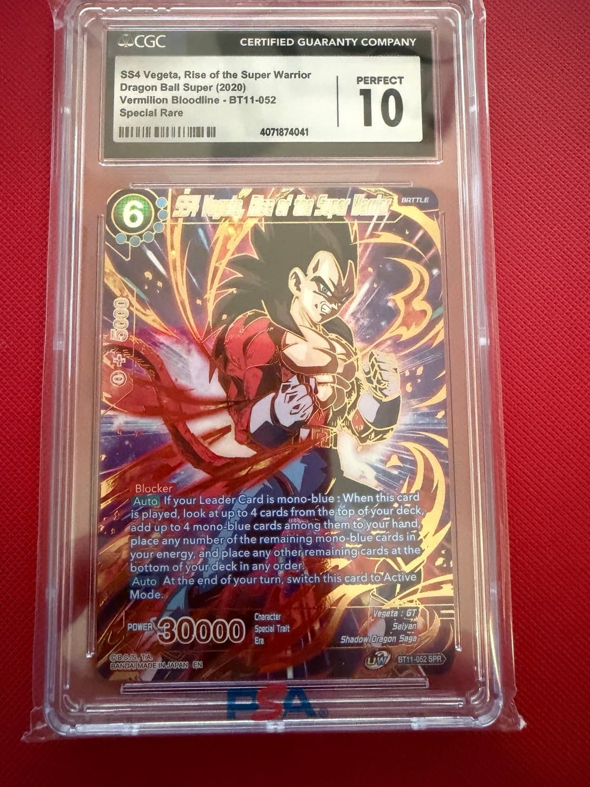 SS4 Vegeta, Rise Of The Super Warrior DBS (2020) Vermillion Bloodline SPR CGC 10 - Thumbnail 5