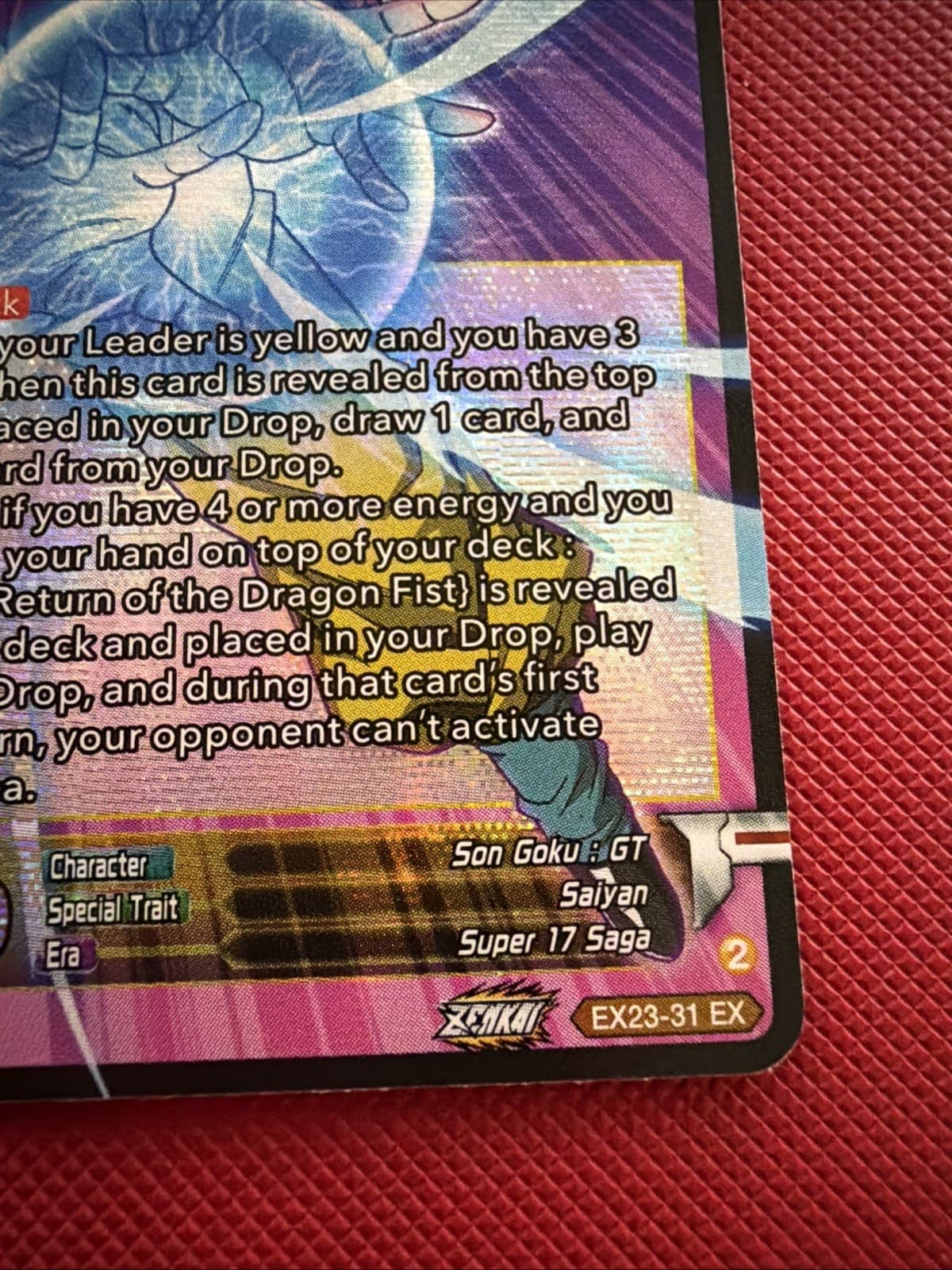 SS4 Son Goku, Dragon Fist Strategy EX23-31 EX Dragon Ball Card Game - Thumbnail 2