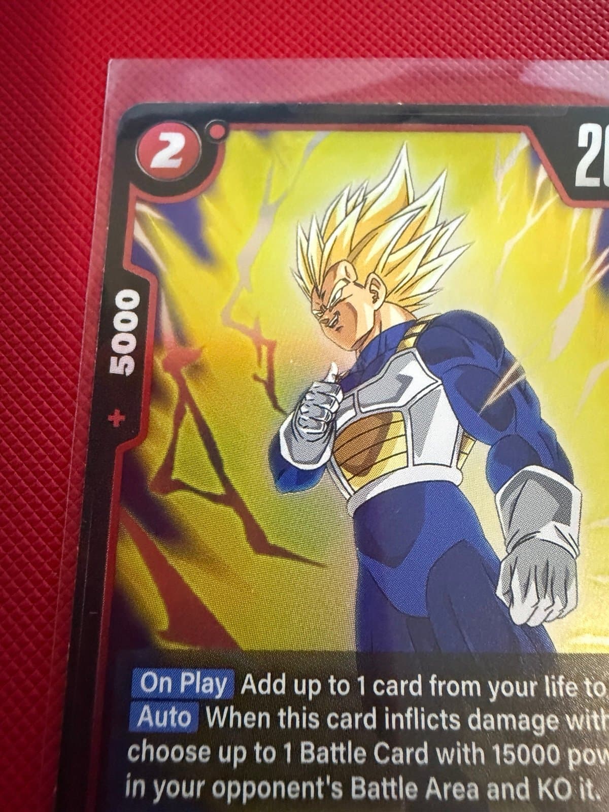 Vegeta FB08-021 Rare Foil Dragon Ball Card GameSuper Fusion World Saiyan's Pride - Thumbnail 2