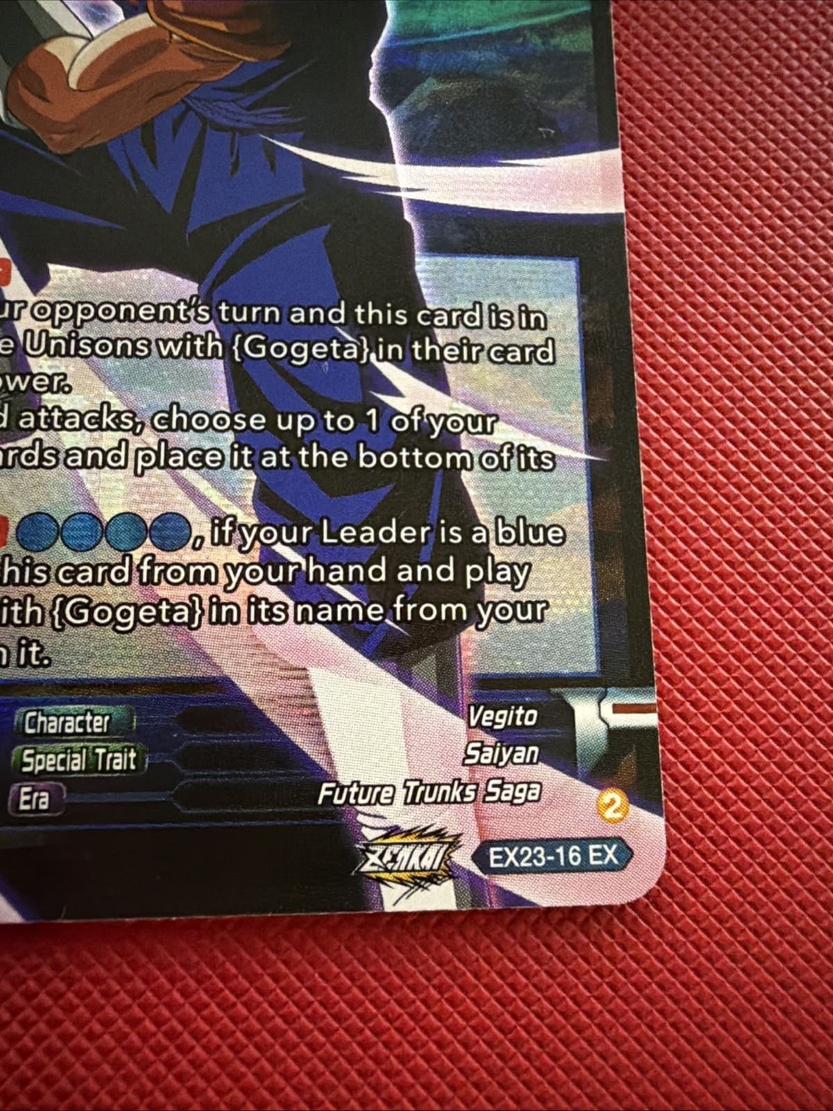 SSB Vegito, Enveloped in Fighting Spirit EX23-16 EX Foil - Thumbnail 2