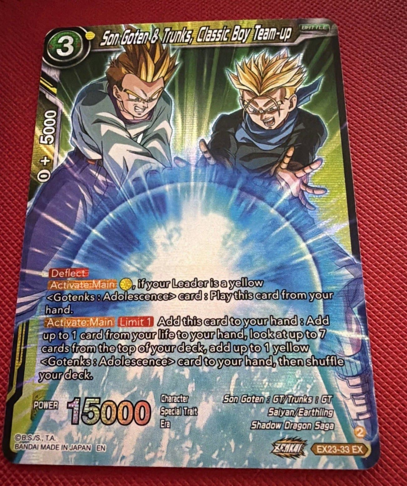 Son Goten & Trunks, Classic Boy Team-up EX23-33 EX Foil Dragon Ball Super TCG - Image 1