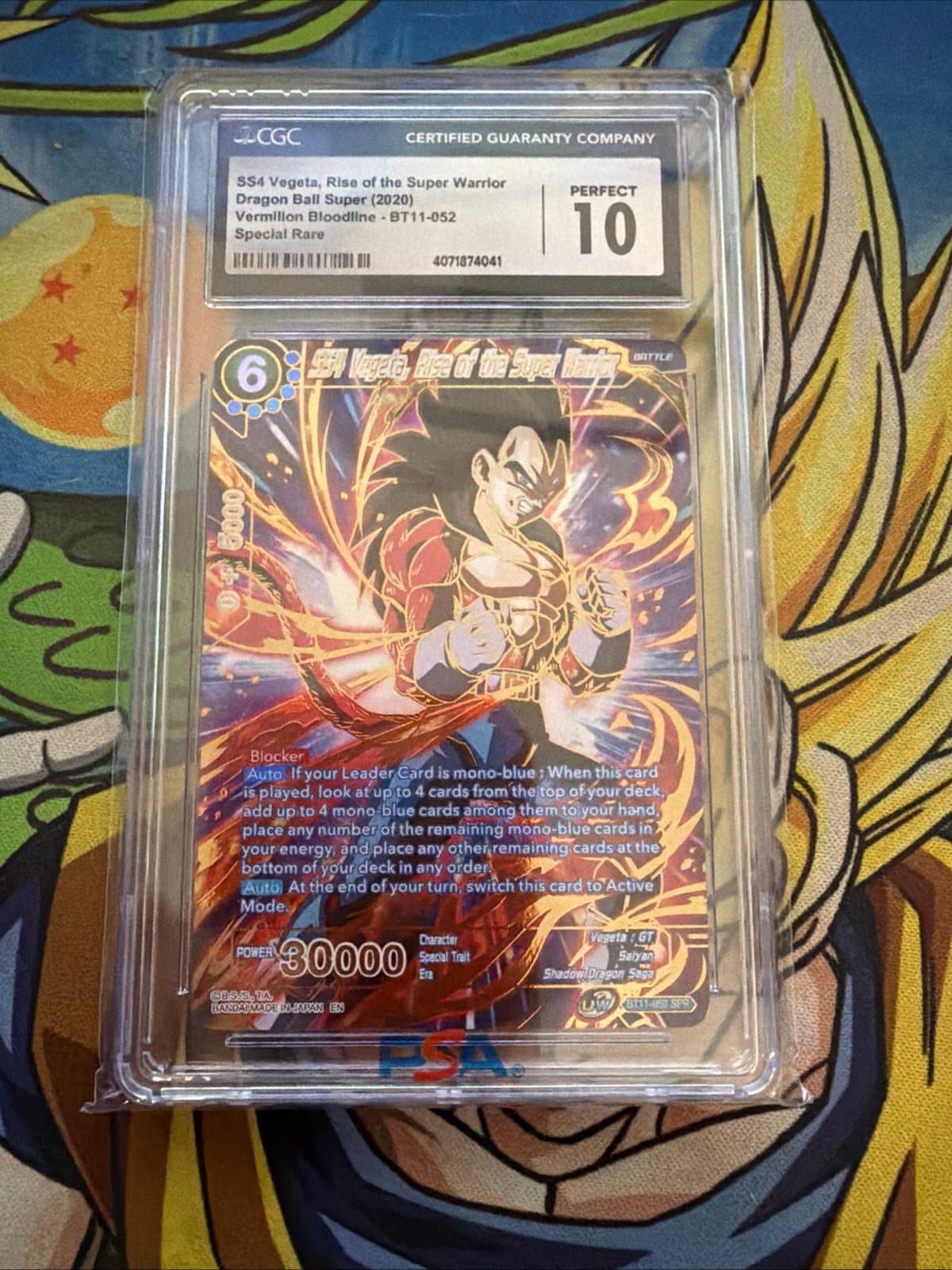 SS4 Vegeta, Rise Of The Super Warrior DBS (2020) Vermillion Bloodline SPR CGC 10 - Thumbnail 4