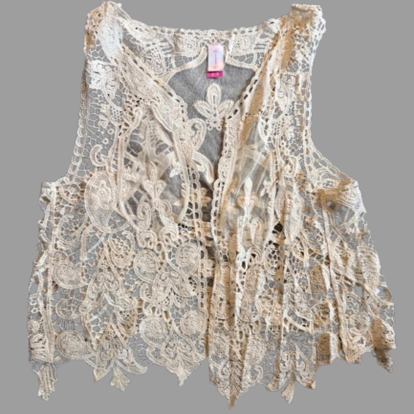 Womens stitch cardigan boho vest - Image 1