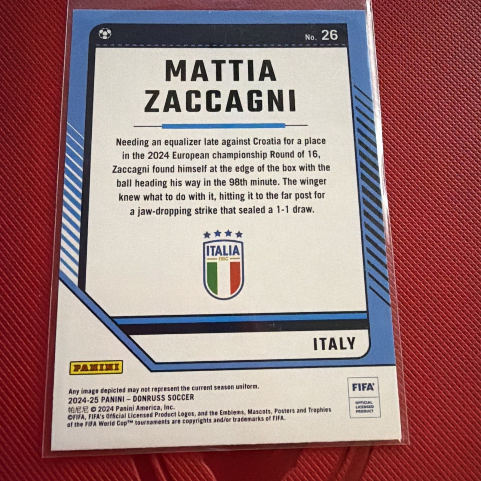 Mattia Zaccagni 2024-2025 Donruss Soccer #26 Cubic - Thumbnail 2