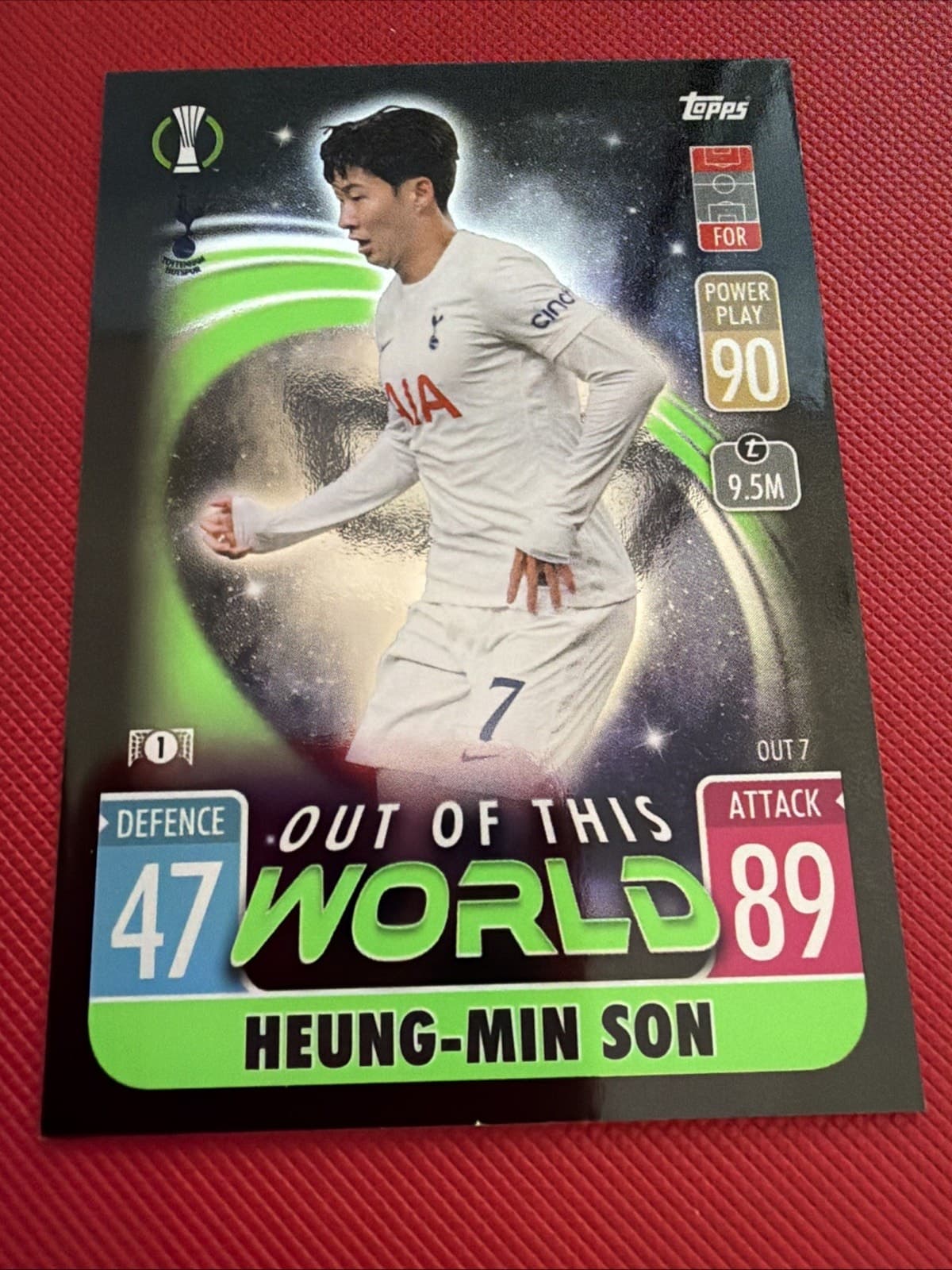 2020/21 TOPPS Match Attax Extra Heung-Min Son OUT OF THIS WORLD card #OUT 7 - Image 1