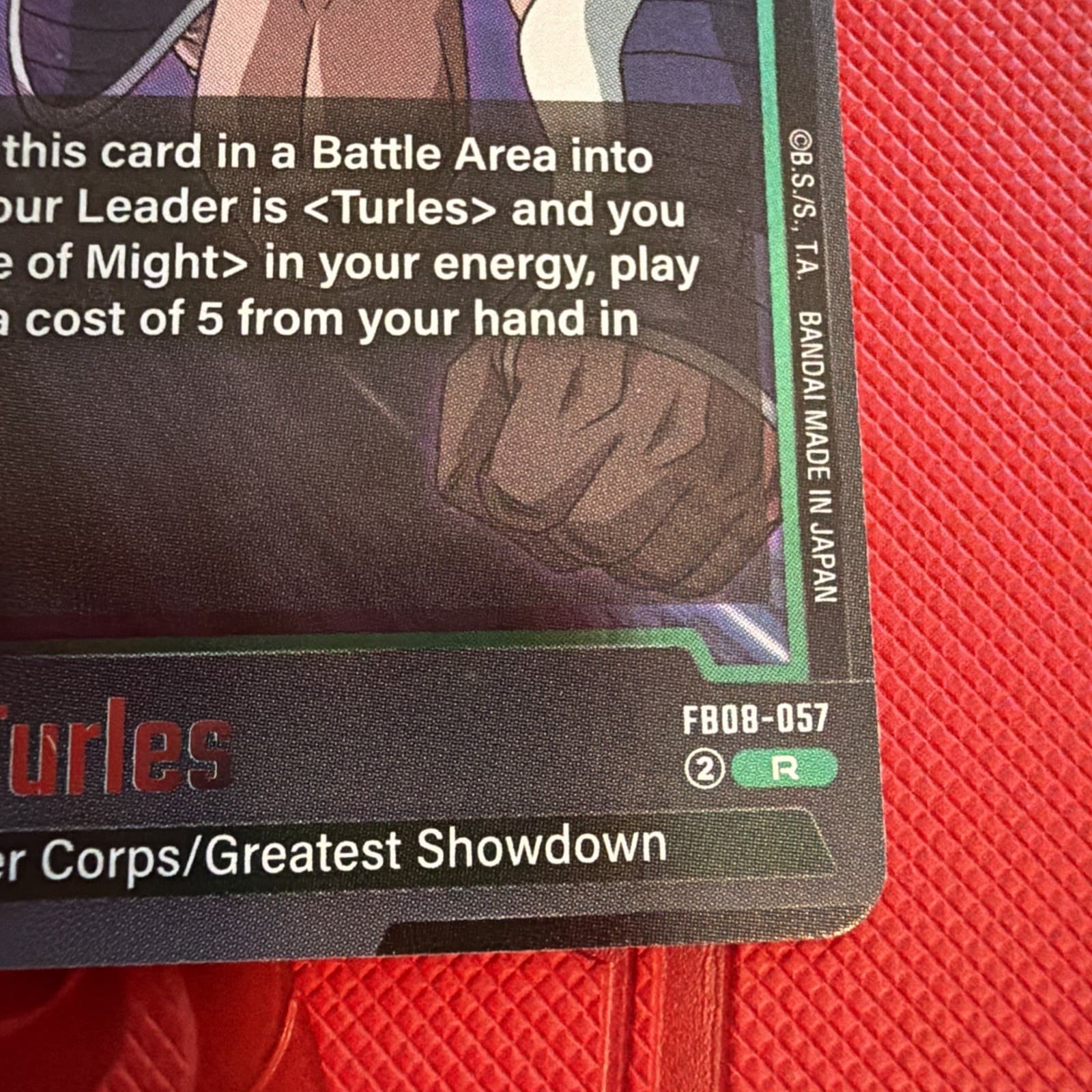 Turles FB08-057 Rare Foil Dragon Ball Super Fusion World Saiyan's Pride - Thumbnail 2