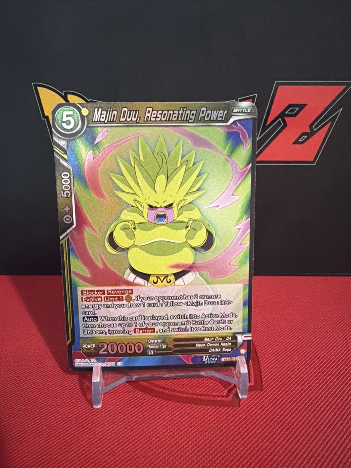 Majin Duu, Resonating Power BT30-075 Foil DBS Three Glorious Fighters - Image 1