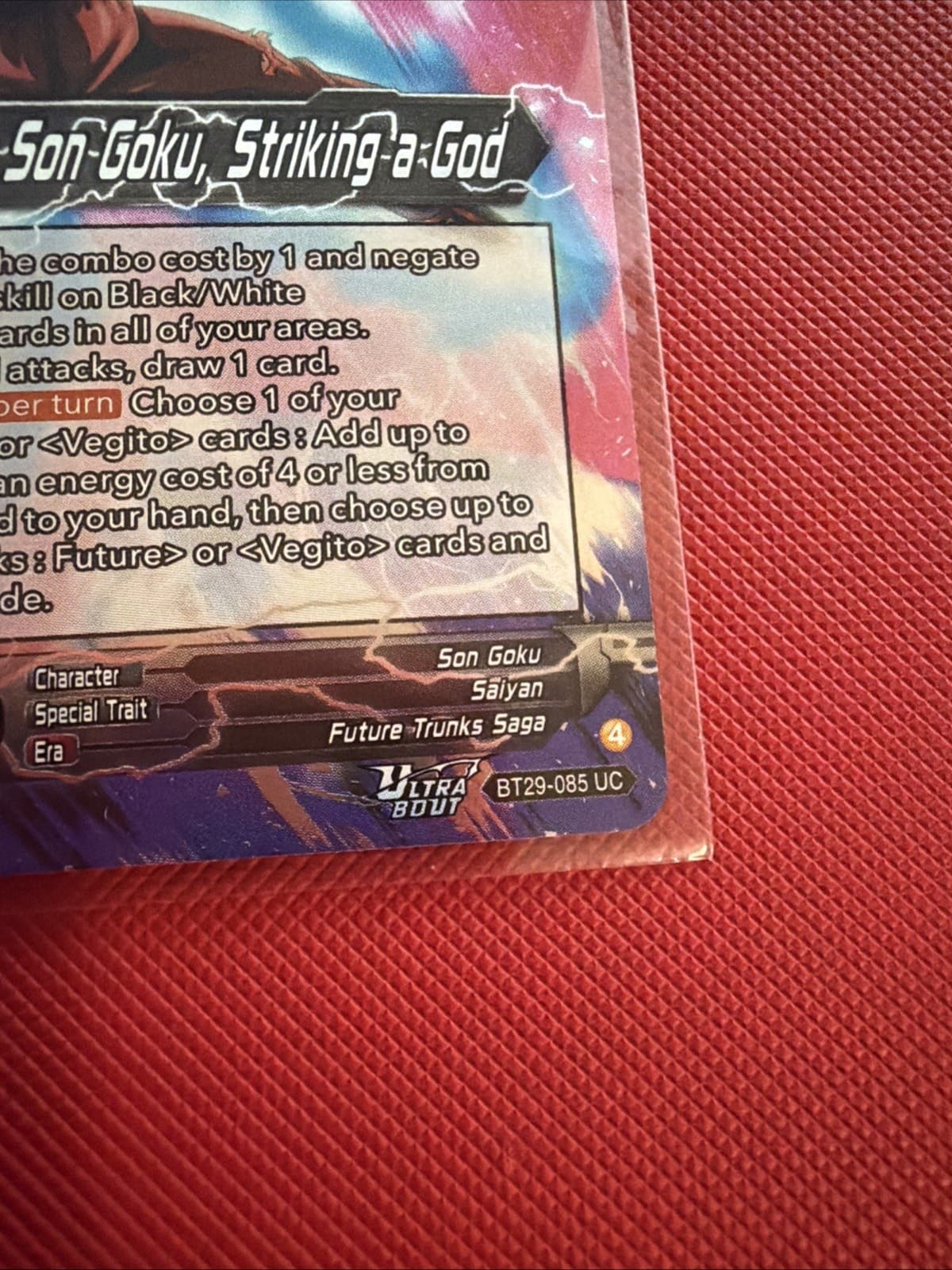 SSB Kaio-Ken Son Goku, Striking A God Foil Dragon Ball Fearsome Rivals BT29-085 - Thumbnail 2