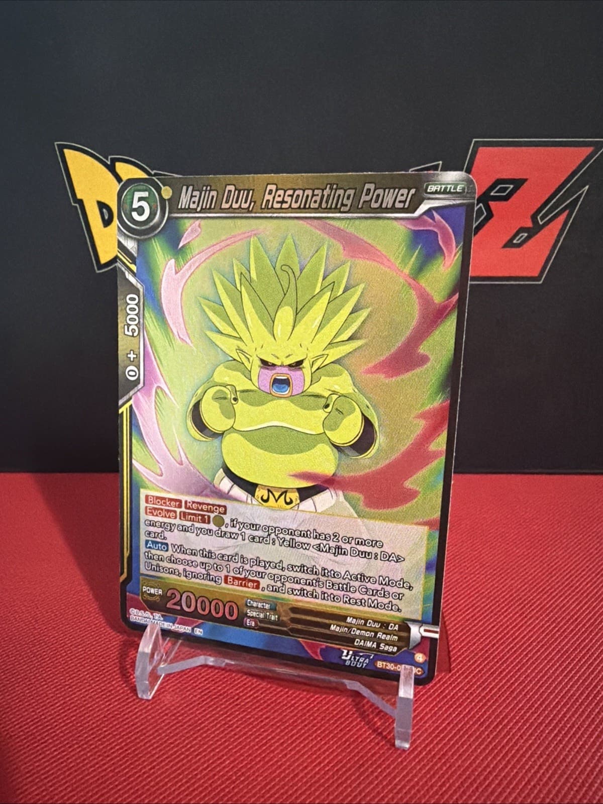 Majin Duu, Resonating Power BT30-075 Foil DBS Three Glorious Fighters - Thumbnail 2
