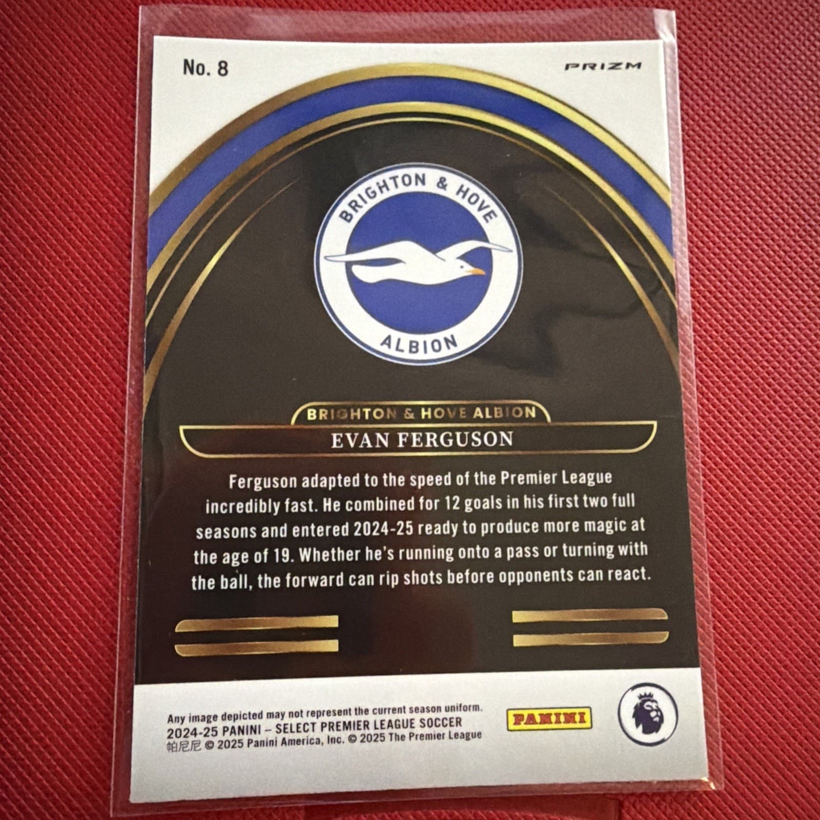 Evan Ferguson 2024-25 Panini Select Premier League Future Silver Prizm #8 - Thumbnail 2