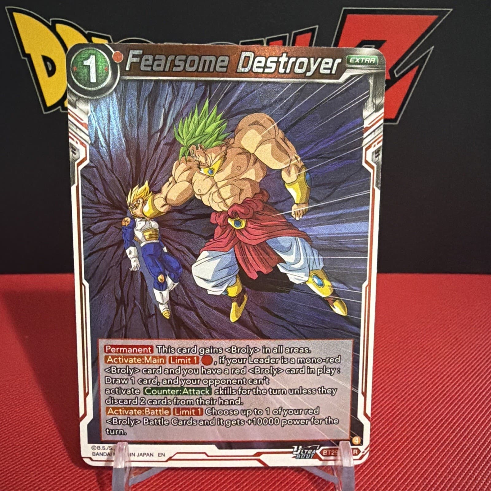 Dragon Ball Super Card Game Broly Fearsome Destroyer Extra R BT29-022 - Image 1