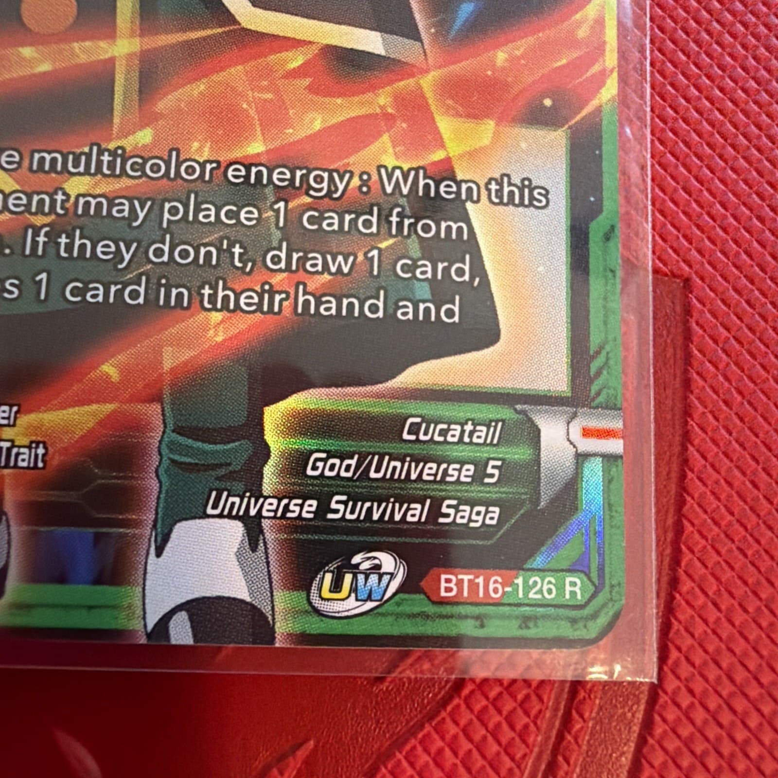 Cucatail, Angel of Universe 5 BT16-126 R Foil Realm Of The Gods DBS NM - Thumbnail 2