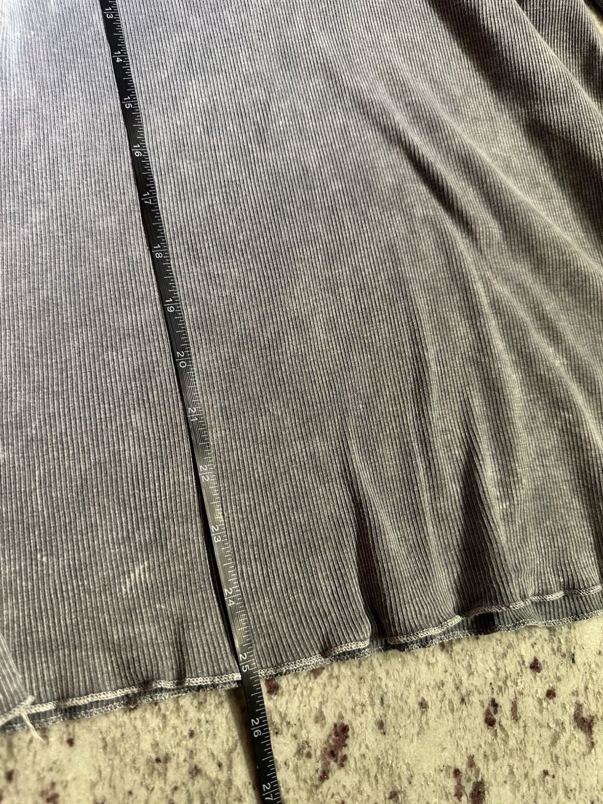 Apt. 9 Women's L Gray Henley Hoodie Knit Long Sleeve Graphic Logo 100% Cotton - Thumbnail 7