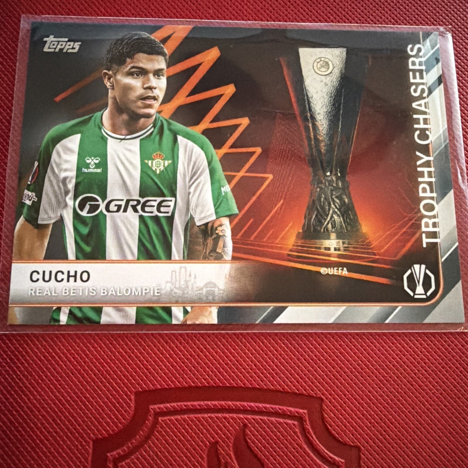 2025-26 Topps UEFA Club Competitions #TC-12 Cucho - Real Betis Trophy - Image 1