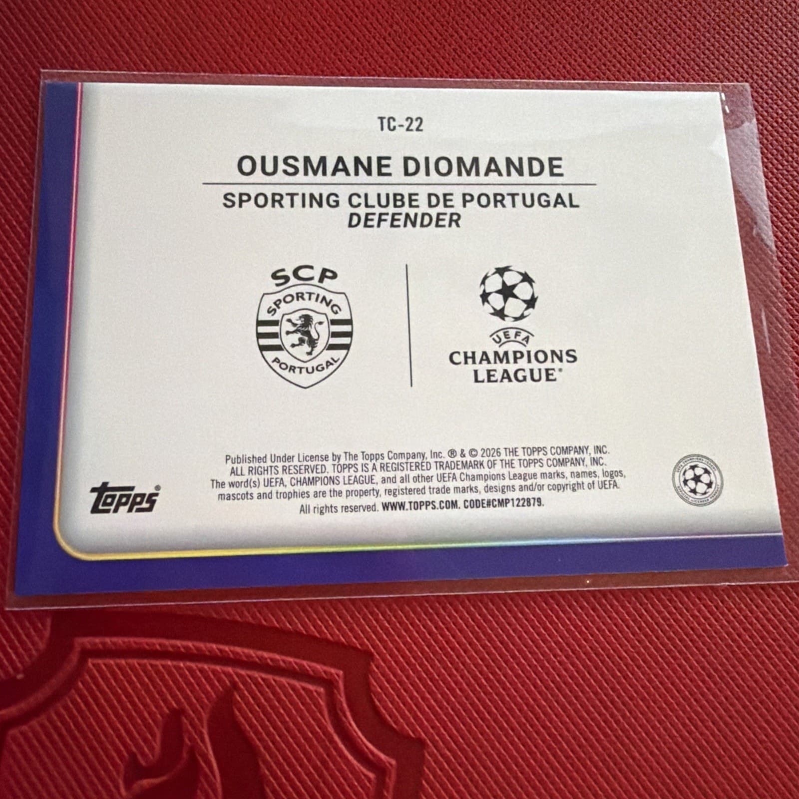 Topps Trophy Chasers Ousmane Diomande Sporting CP UEFA Champions League TC-22 - Thumbnail 2