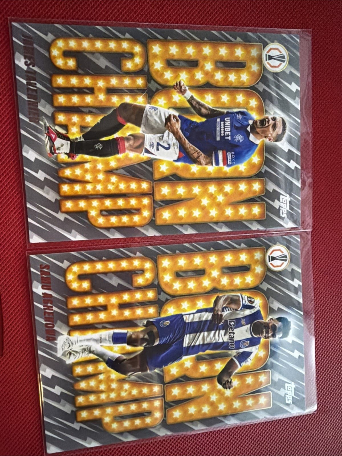 2025-26 Topps UEFA Club Competitions Born Champ James Tavernier, Samu Aghehowa - Image 1