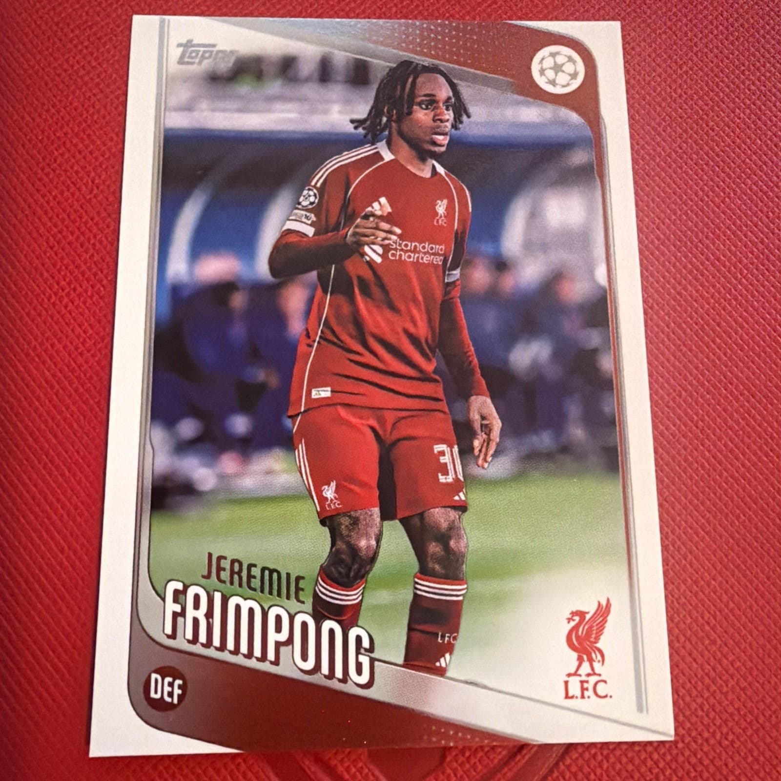 2025-26 Topps UEFA Club Competitions Jeremie Frimpong #6 Liverpool - Image 1