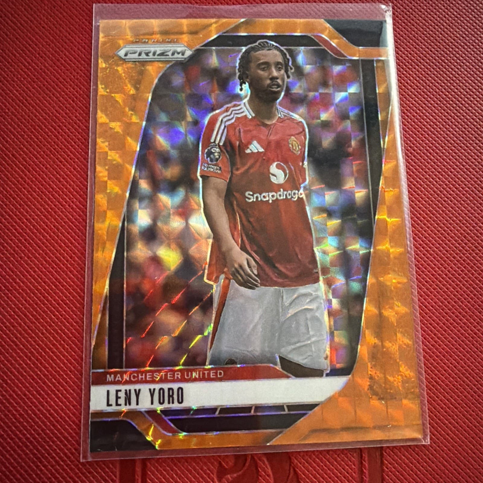2024-25 Prizm Premier League Orange Mosaic Prizm Leny Yoro #133 - Image 1