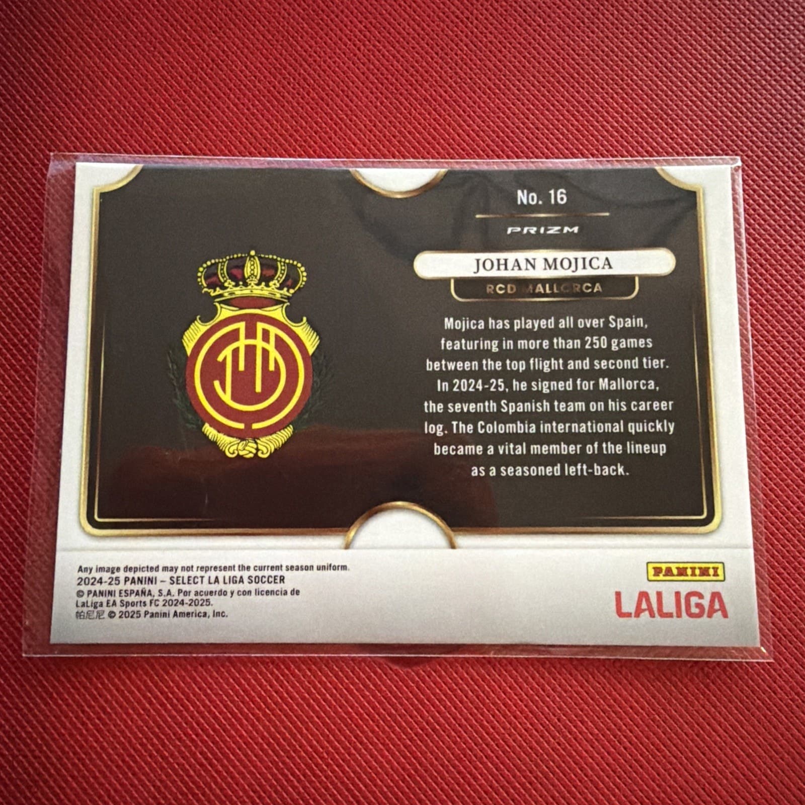 2024-25 Panini Select La Liga - Snapshots Johan Mojica #16 Sliver Prizm - Thumbnail 2