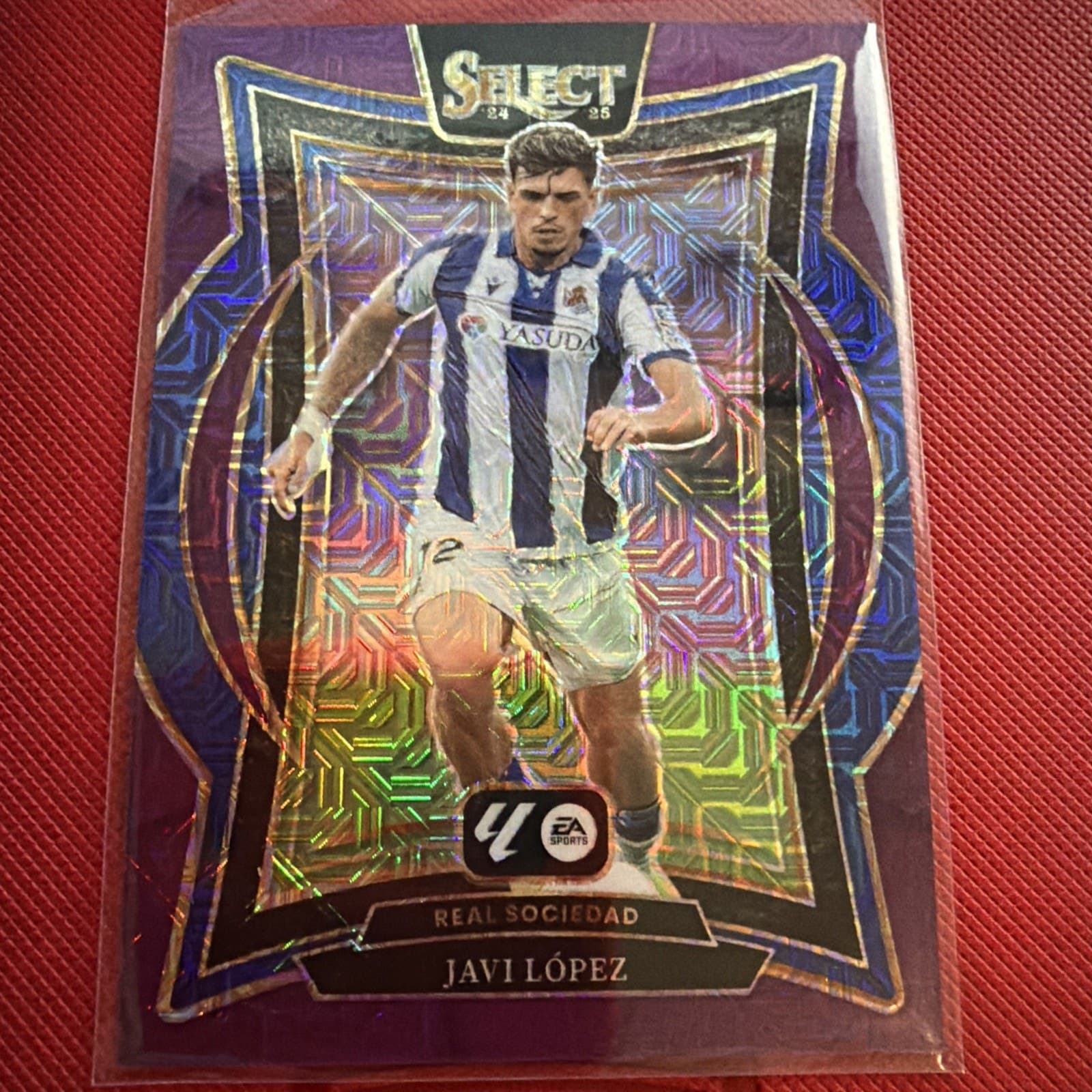 2024-25 Panini Select La Liga Oscar Rodriguez Terrace Purple Mojo Prizm - Image 1