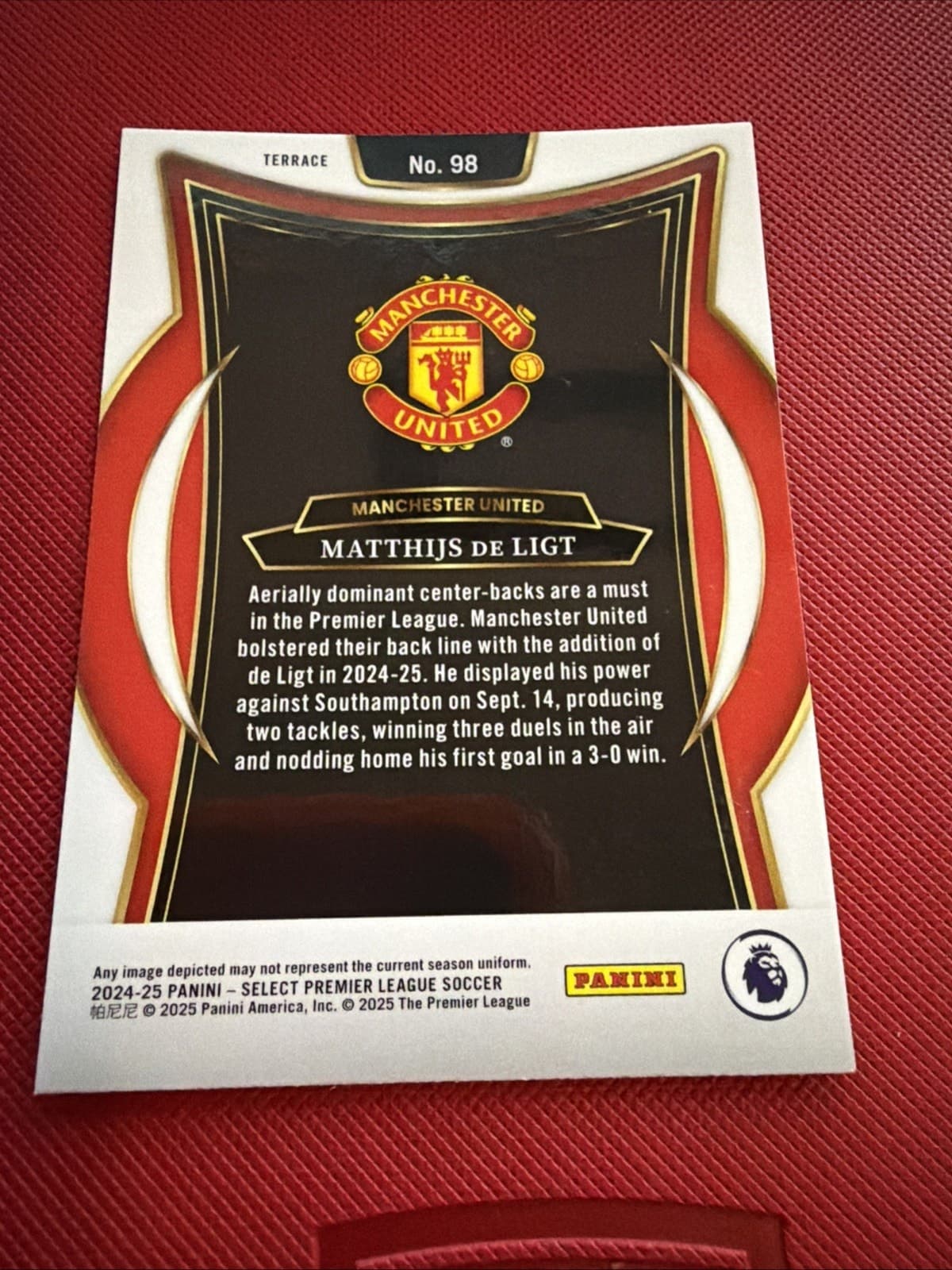 2024-25 Panini Select Premier League - Matthijs de Ligt #98 - Thumbnail 2