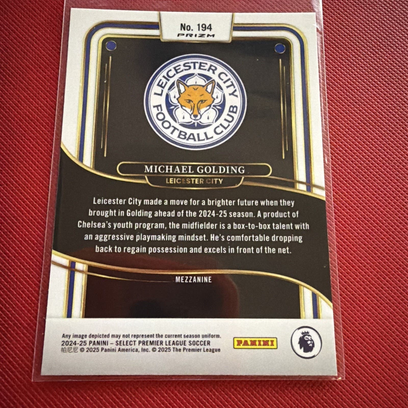 2024-25 Panini Select Premier League #194 Michael Golding Wave Mojo Prizm Rookie - Thumbnail 2