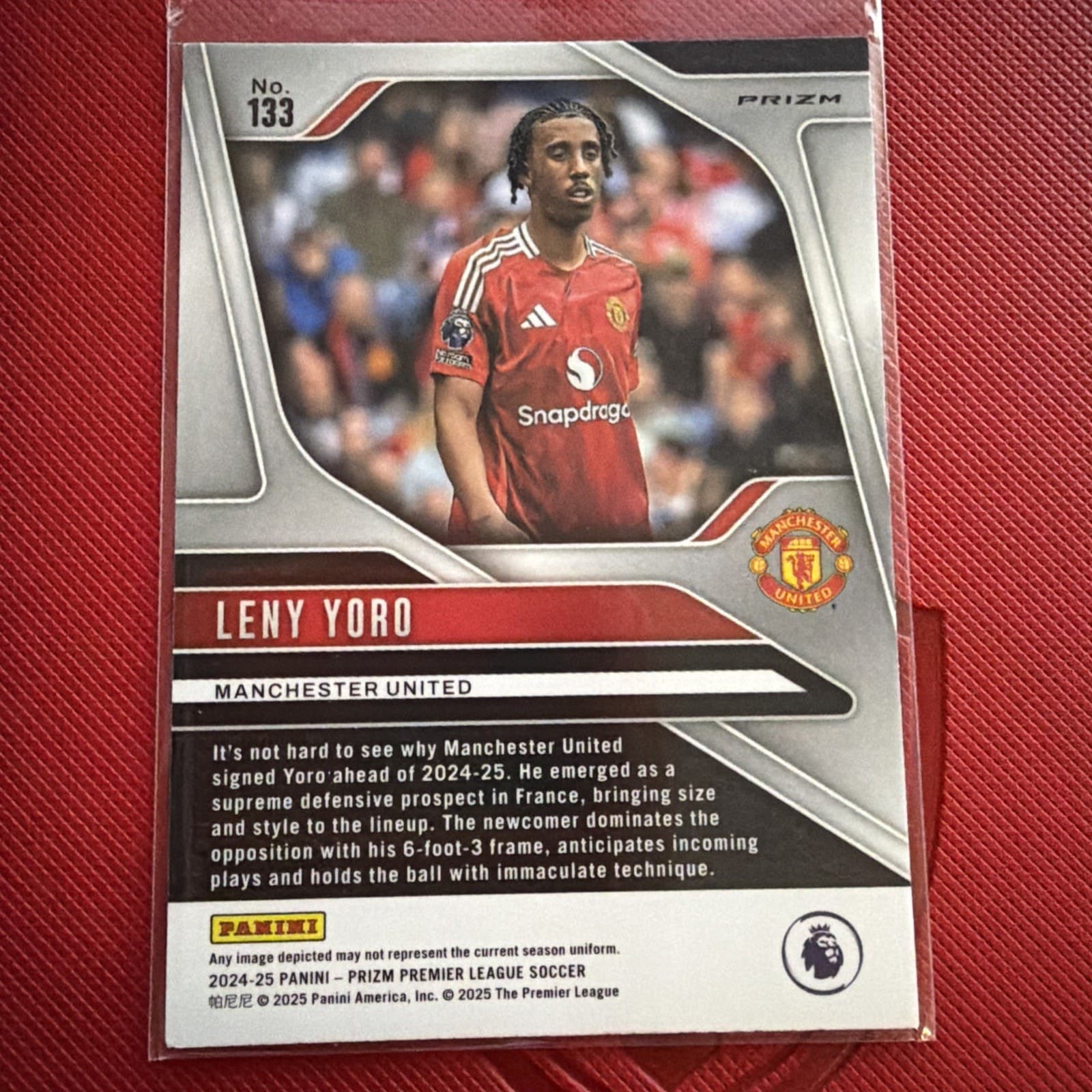 2024-25 Prizm Premier League Orange Mosaic Prizm Leny Yoro #133 - Thumbnail 2