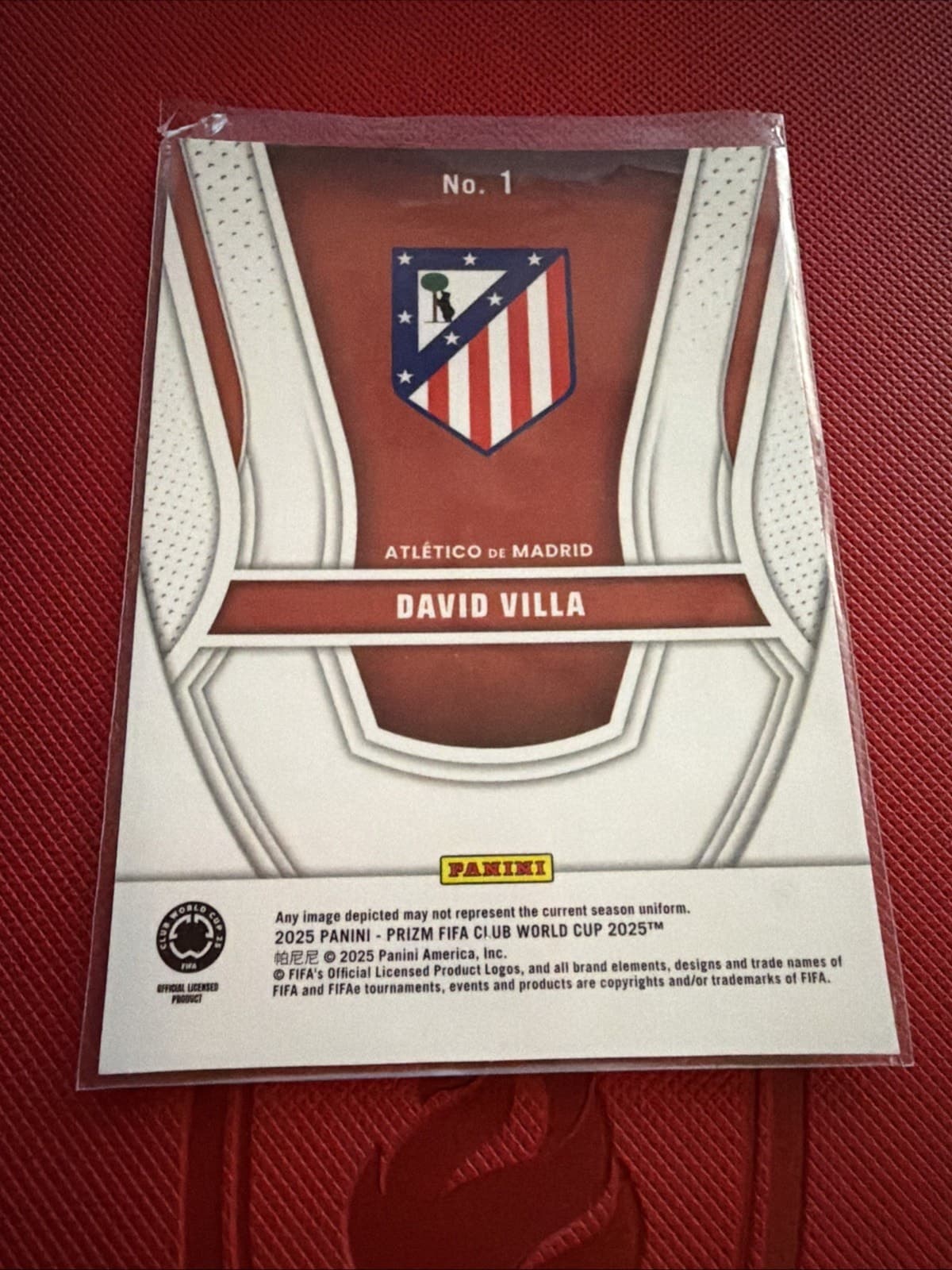 2025 Panini Prizm FIFA Club World Cup - David Villa #1 Legendary Talents - Thumbnail 2