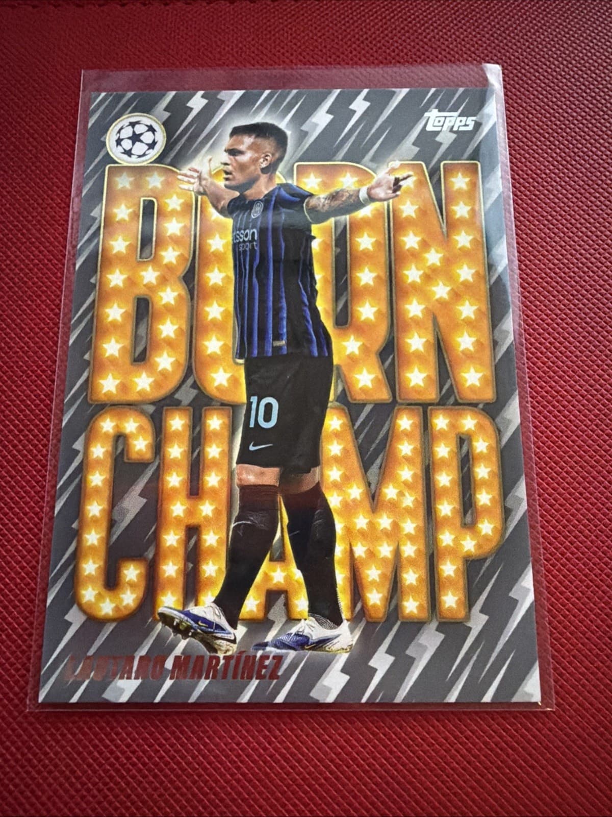 2025-26 Topps UEFA Club Competitions LAUTARO MARTINEZ Born Champ - Image 1