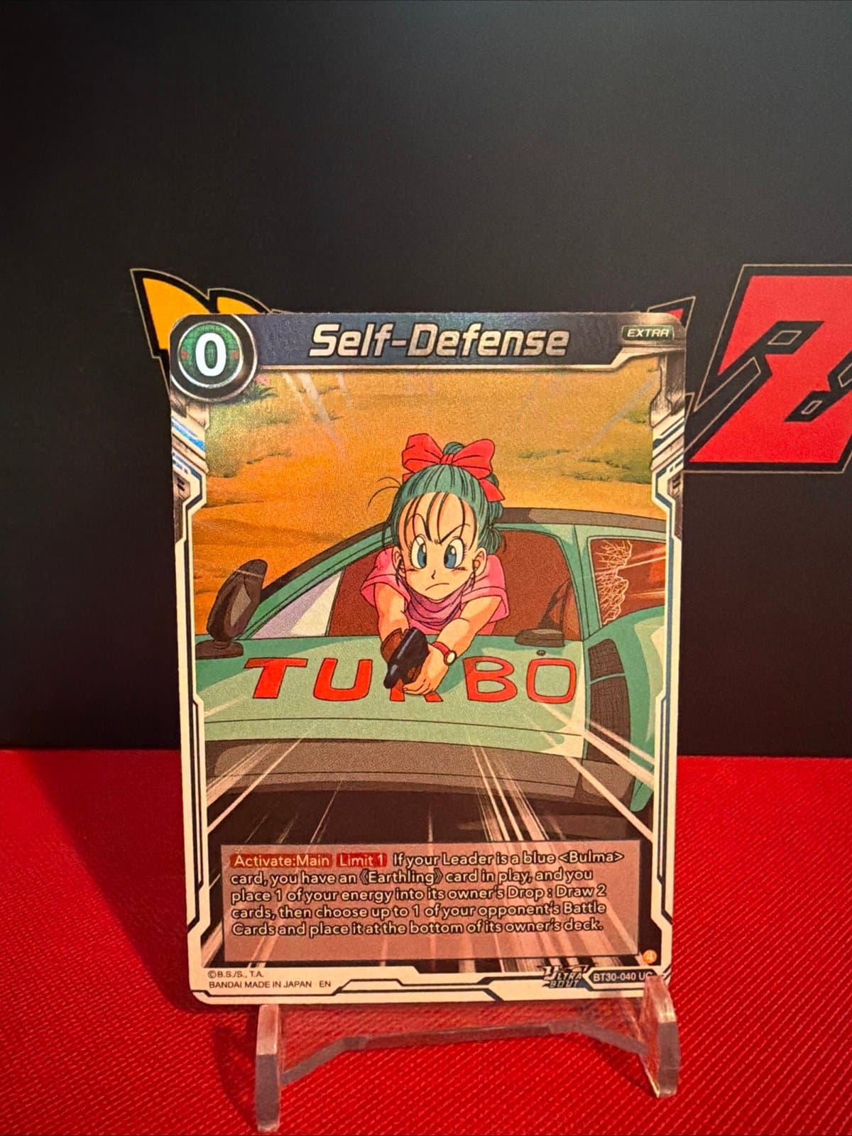 Bulma Self Defense BT30-040 UC Three Glorious Fighters Dragon Ball Card Game - Image 1