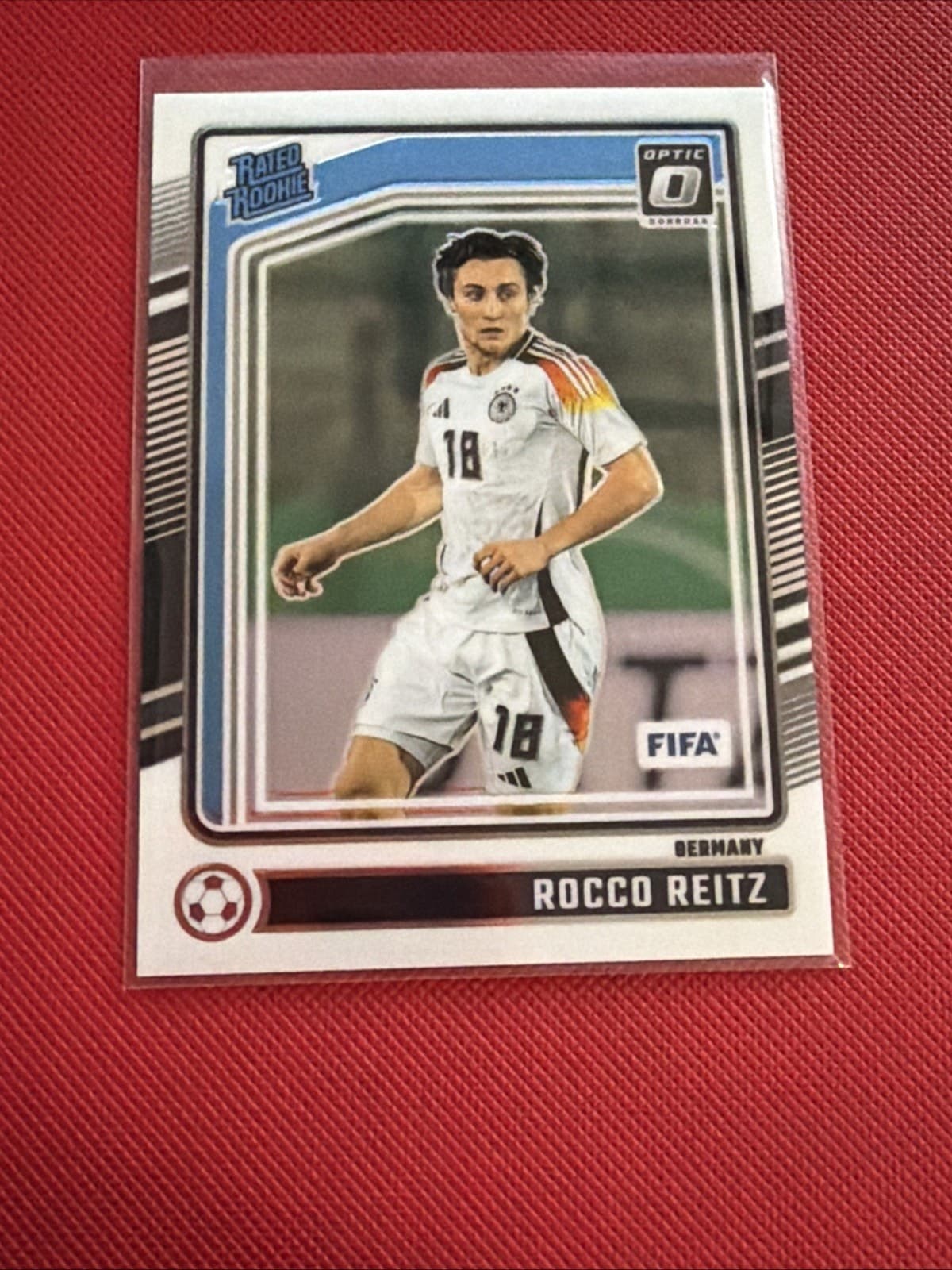 2024-25 Panini Donruss FIFA Rocco Reitz Optic Rated Rookie #198 Italy - Image 1