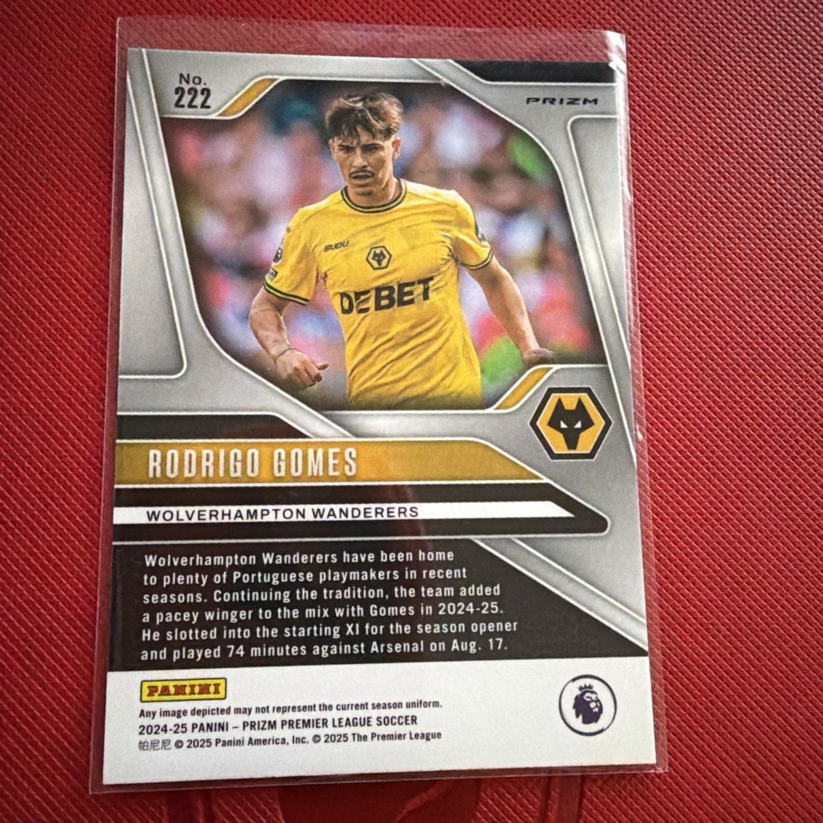 2024-25 Panini Prizm Premier League - Joao Gomes #215 Blue Mosaic Prizm - Thumbnail 2