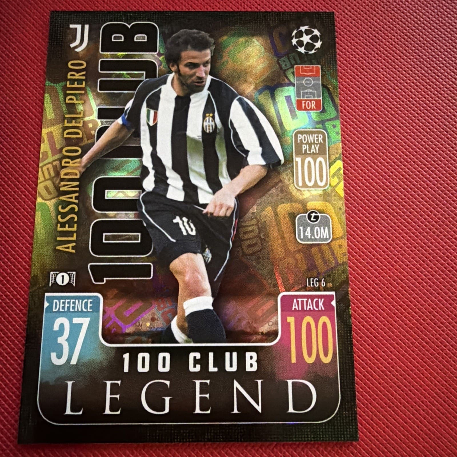 2021-22 Topps Match Attax UCL Extra -100 Club Legend Alessandro Del Piero #LEG 6 - Image 1