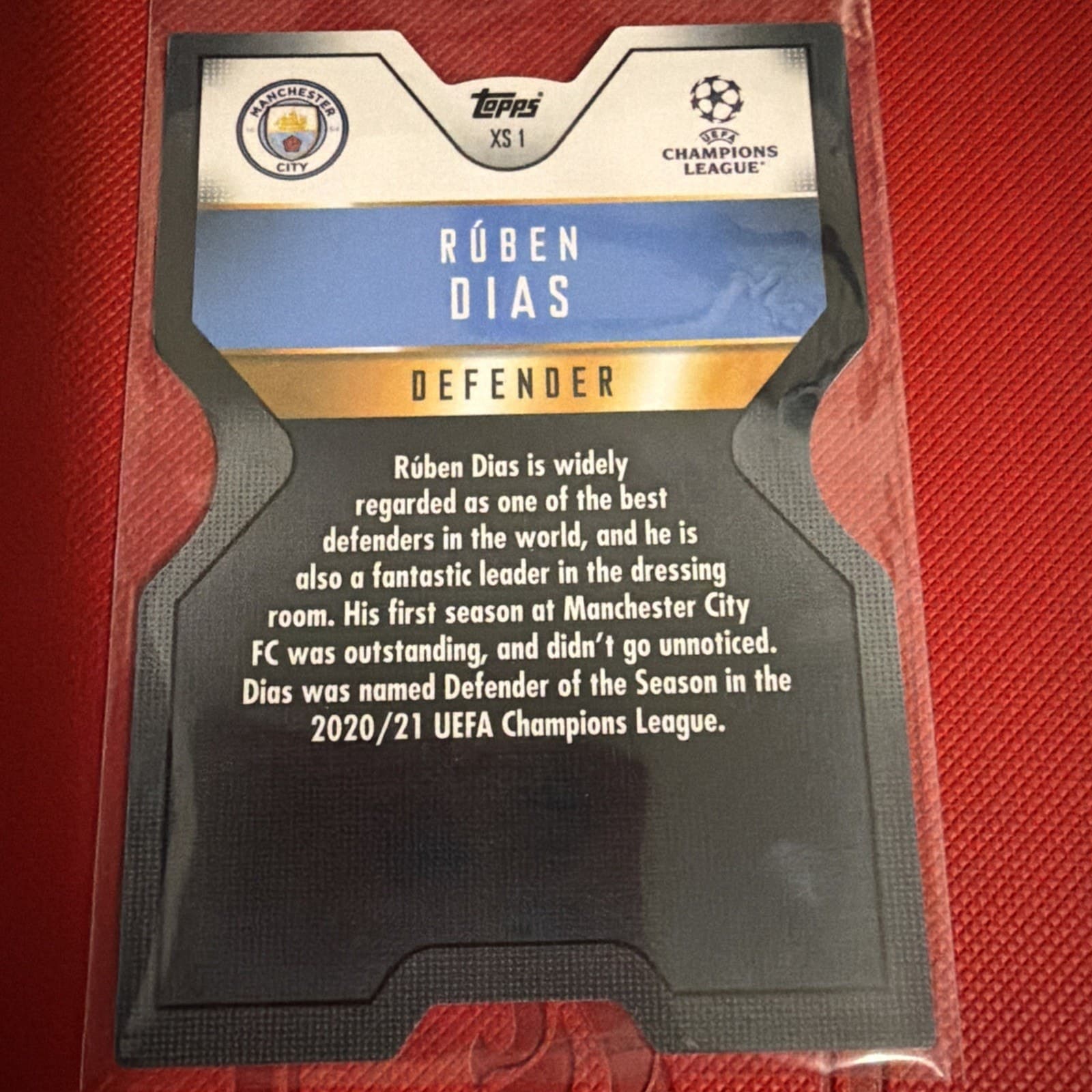 2021-22 Topps UEFA Match Attax Extra RUBEN DIAS Pro Elite Chrome X Die-Cut #XS1 - Thumbnail 2