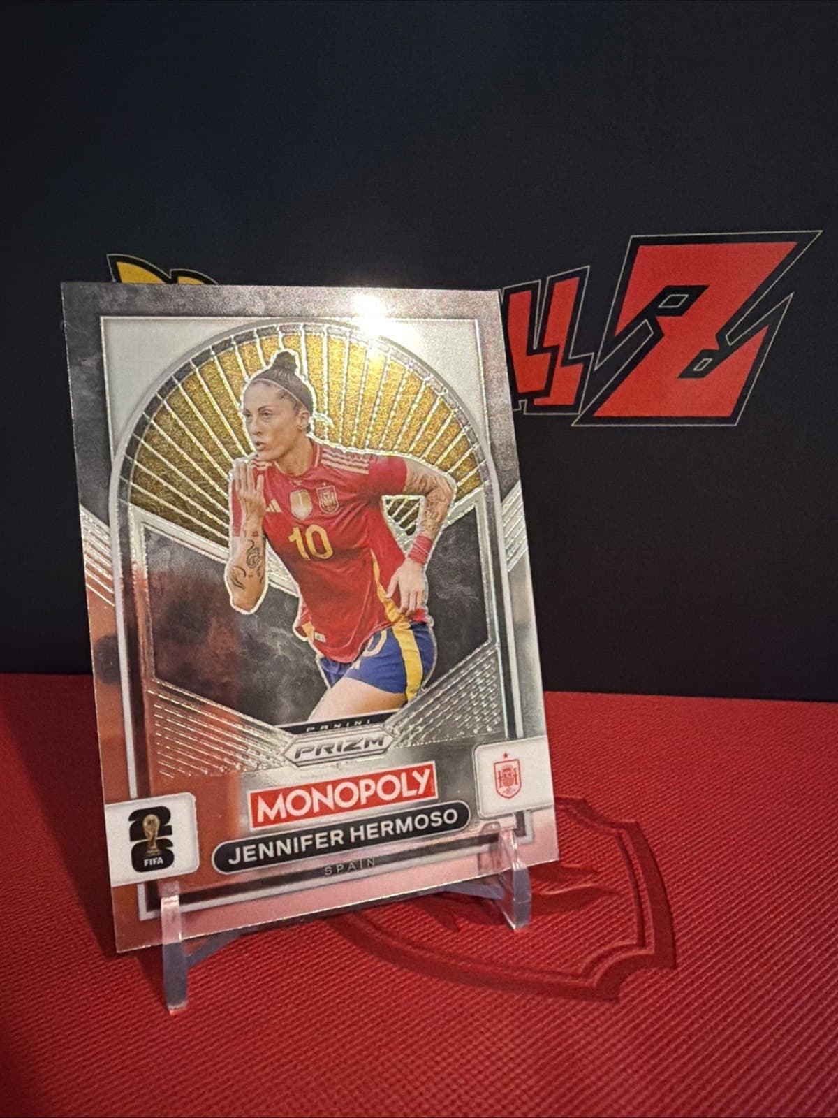 Panini Monopoly Prizm Insert FIFA World Cup Jennifer Hermoso #98 Spain 2026 - Image 1
