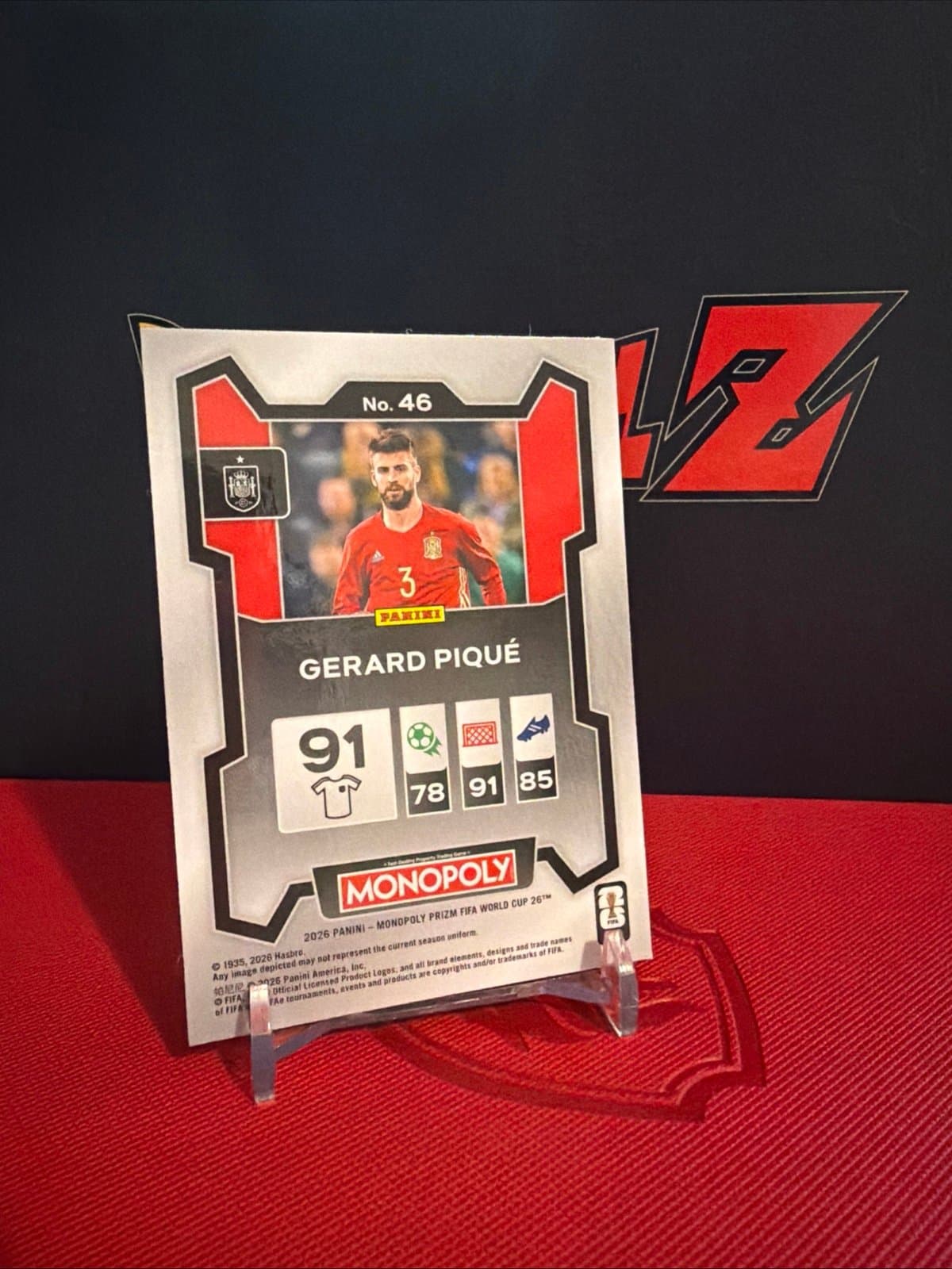 Gerard Pique 2026 Panini Prizm Monopoly FIFA World Cup #46 Base Spain - Thumbnail 3