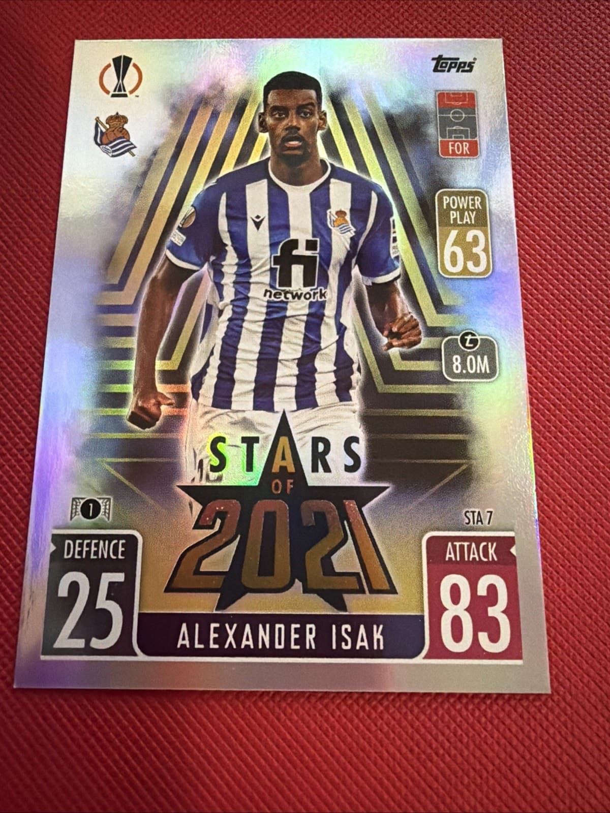 2021-22 Topps Match Attax UCL Extra - Stars of 2021 Alexander Isak #STA 7 - Image 1