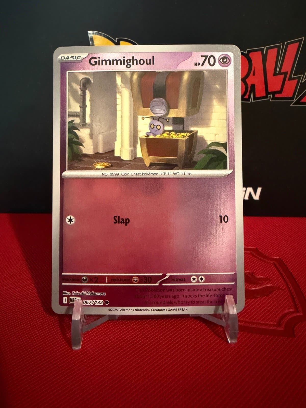 Gimmighoul 067/132 Common Mega Evolution Pokemon Reverse Holo Near Mint - Thumbnail 2