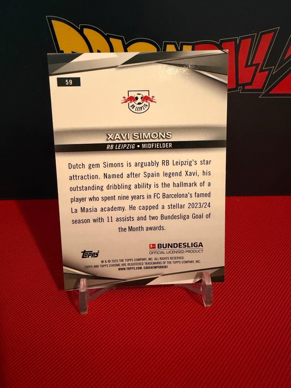 Xavi Simons 2024-25 Topps Chrome Bundesliga #59 - Thumbnail 2