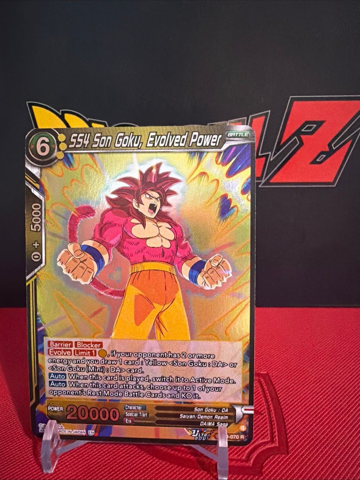SS4 Son Goku, Evolved Power BT30-070 Rare Three Glorious Fighters - Thumbnail 3
