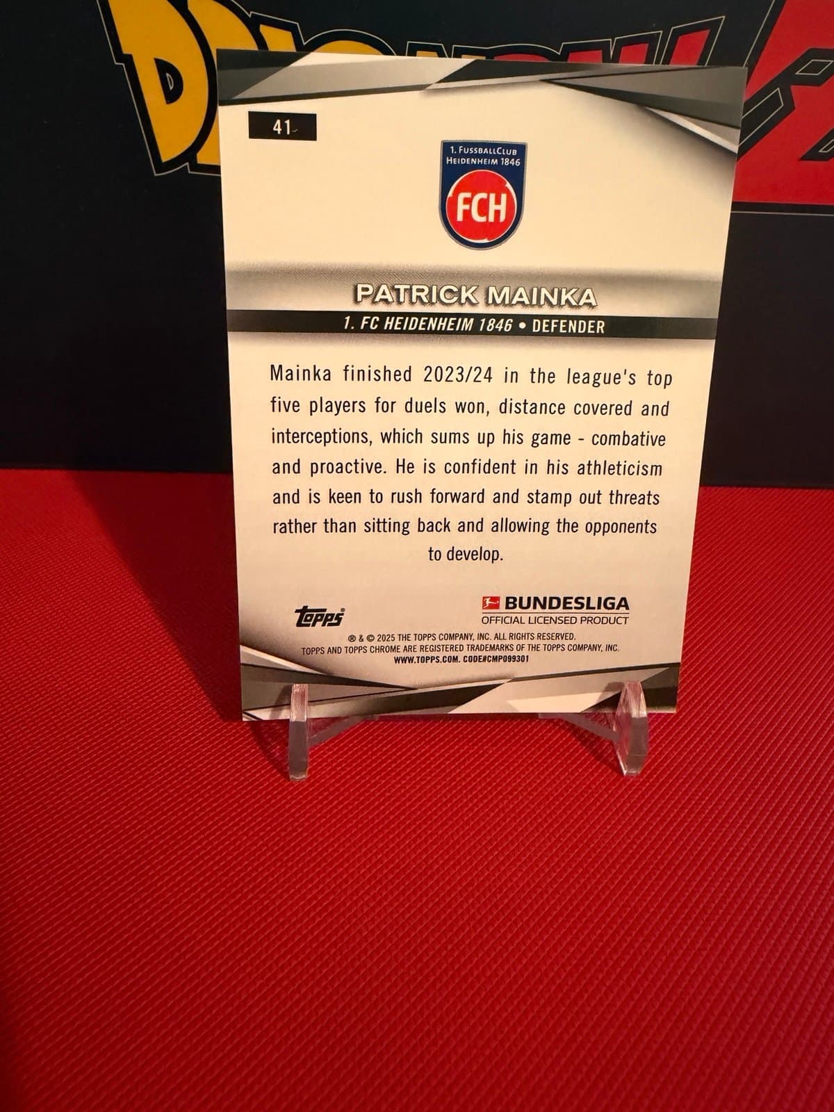 Patrick Mainka 2024/25 Topps Chrome Bundesliga #41 - FC Heidenheim 1846 - Thumbnail 2